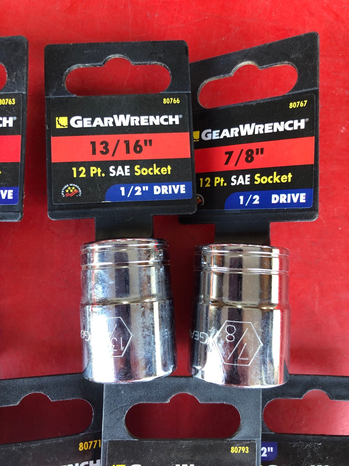 GEARWRENCH (12 PIECES) 1/2″ DRIVE STANDARD SAE 12 PT POINT SHALLOW SOCKET SET