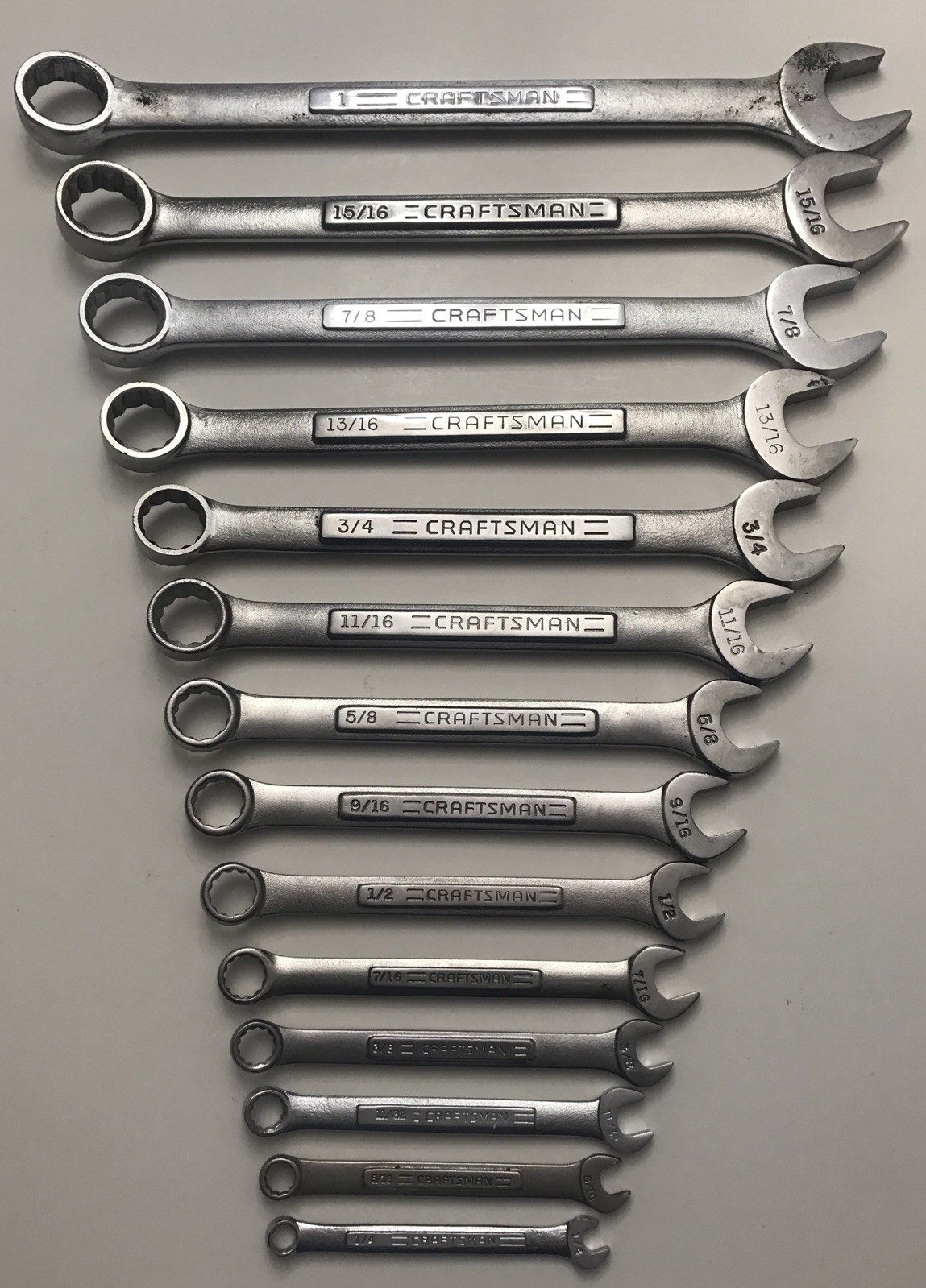 VTG Craftsman 14 Piece SAE 12pt Combination Wrench Set, 1/4″-1” V-VV-VA Series
