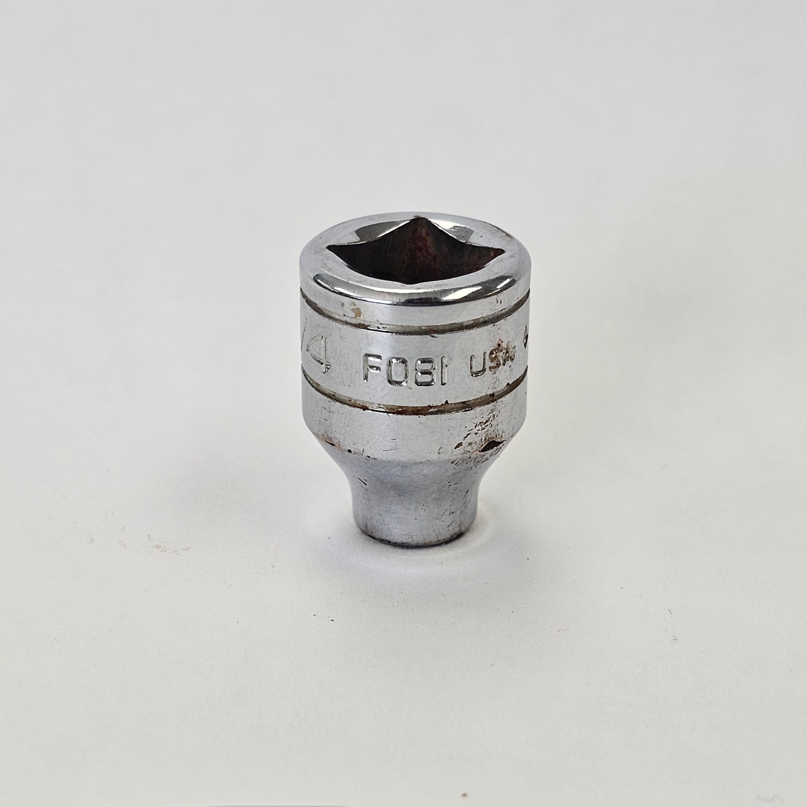 Snap On 3/8″ Drive 1/4″ 12PT Shallow Chrome Socket F081