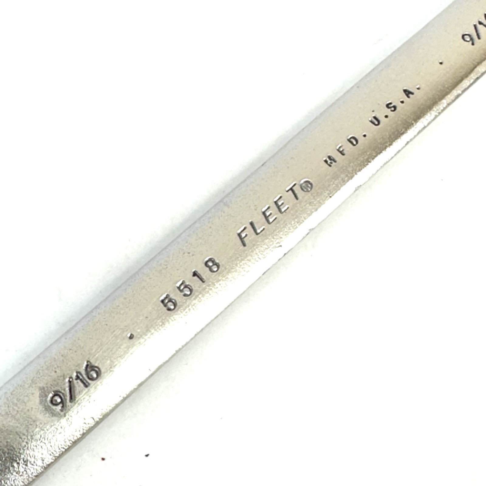 Fleet USA 5518 9/16 In SAE 12 Point Combination Wrench Vintage 9/16” Proto