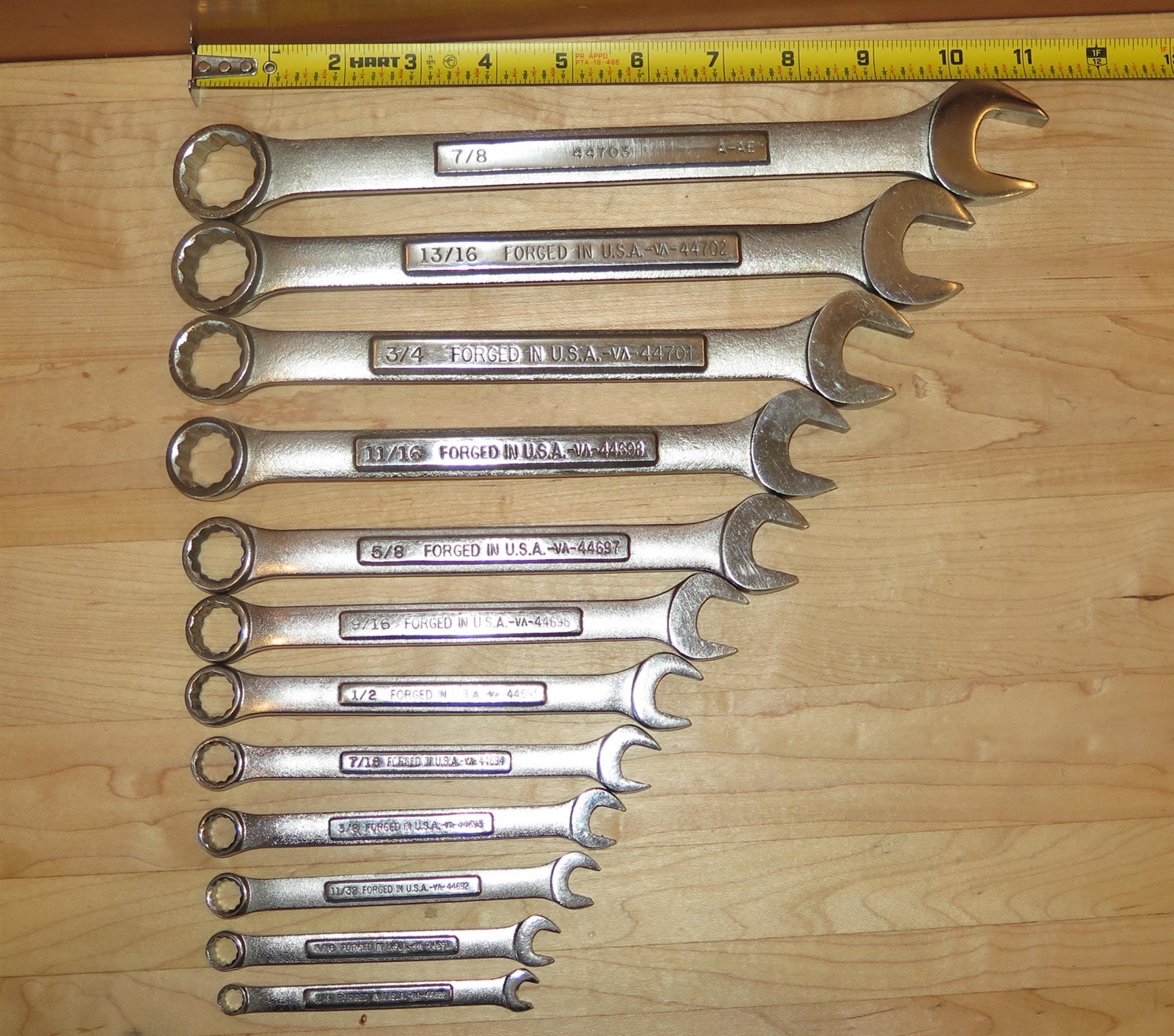 Craftsman SAE 12-Piece 12pt Combination Wrench Set – 1/4″ – 7/8″ – Series VA V^