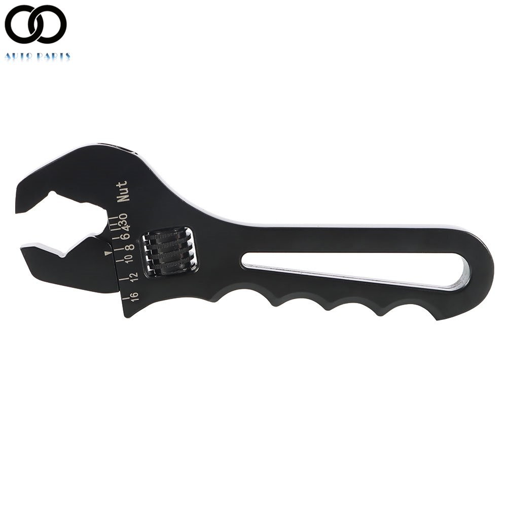 Black Aluminum 3AN 4AN-16AN Adjustable Wrench Tool Spanner For Hose End Fitting