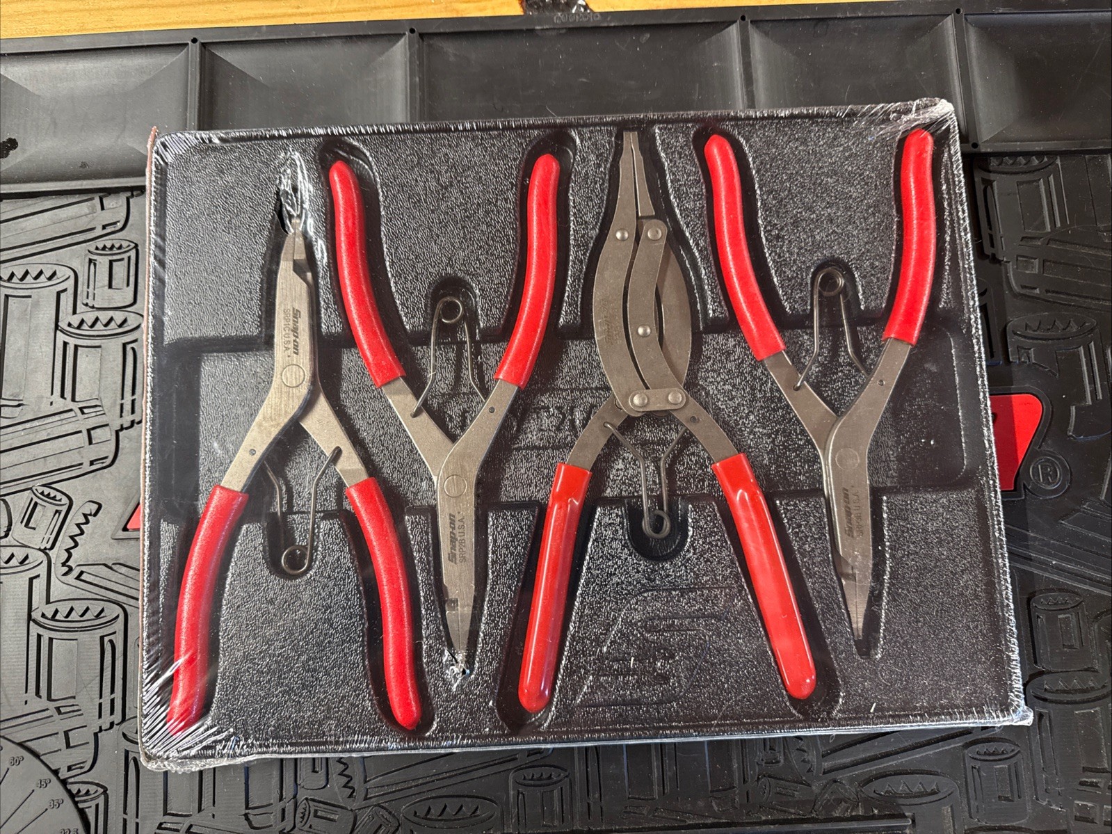 New! Snap-on SRP400B 4 pc Transmission Snap Ring Pliers Set
