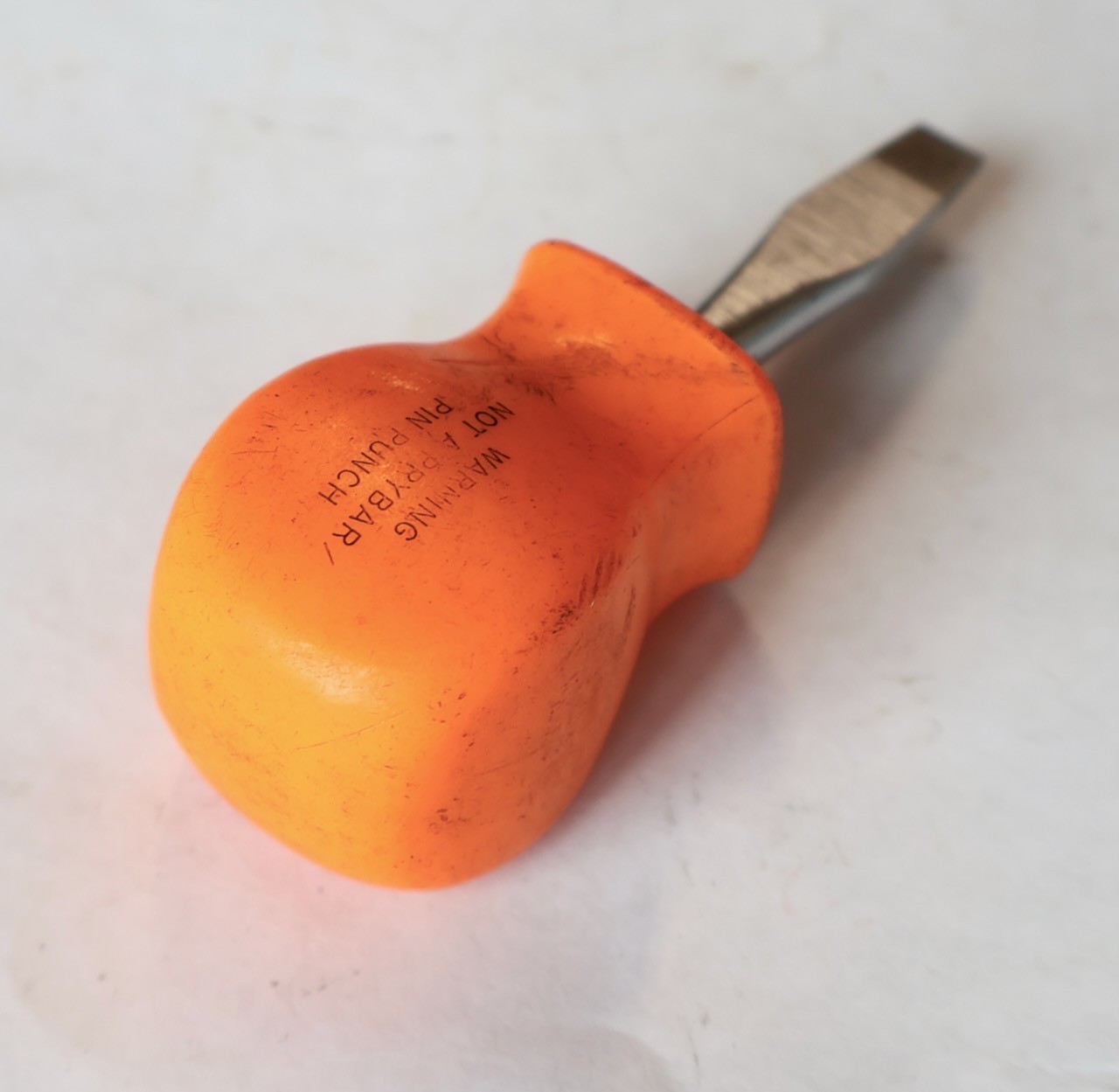 3.25″ Snap-on SSD1 Stubby Screwdriver w Orange Plastic Handle / Mt Top Tools