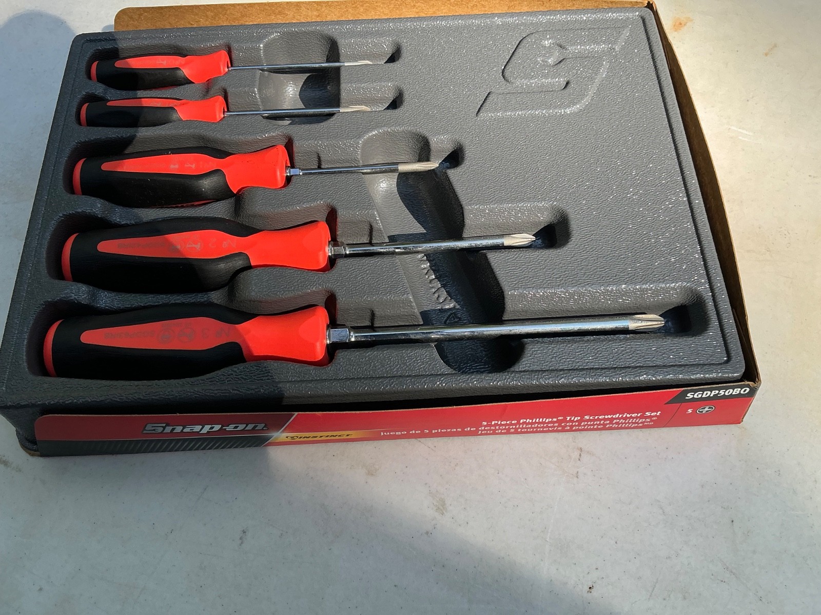 Snap-on Tools 10pc ORANGE Soft Grip Phillips & Flat Head Screwdriver Sets