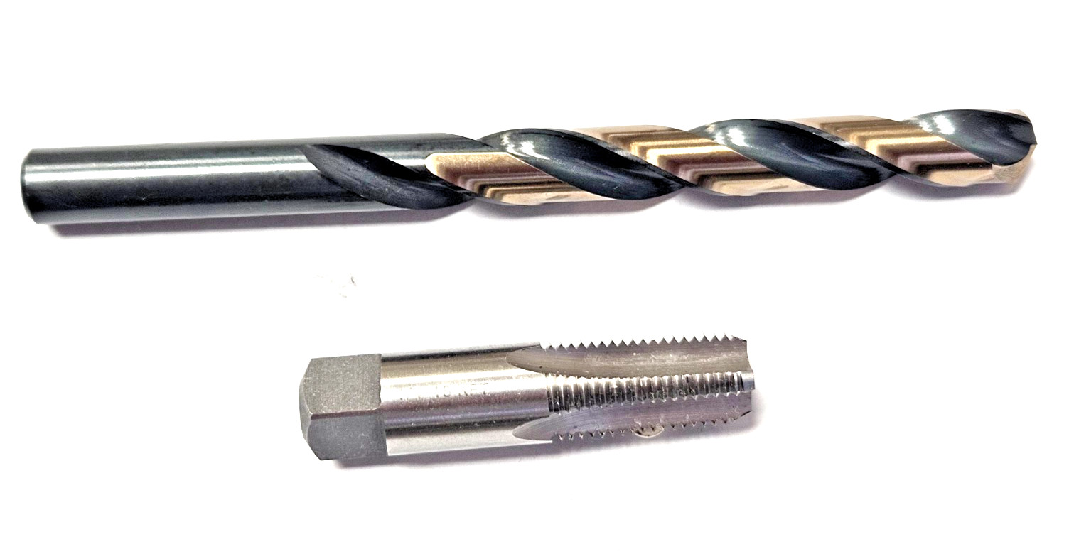 1/4-18 NPT Taper Pipe Tap W/ 7/16″ Drill Bit For Cutting Irwin 1903 ZR Combo