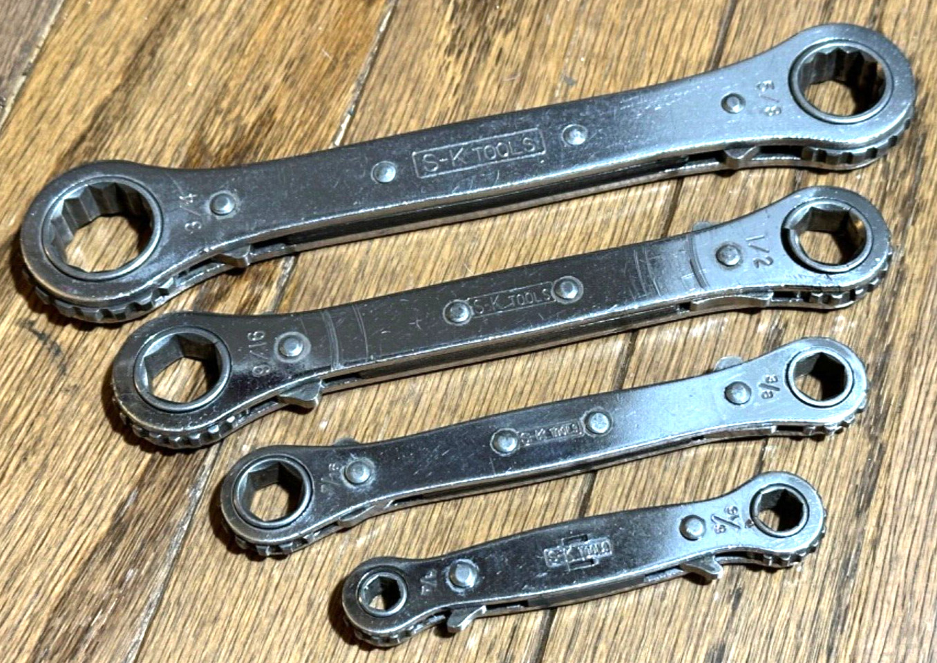 🇺🇸 SK Tools SAE 1/4″ – 3/4″ WRENCH Double Box End Ratcheting 0 Offset Set Lot