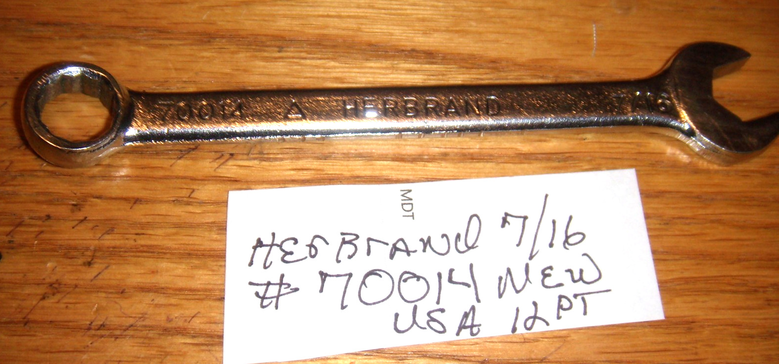 HERBRAND 7/16″ #70014 COMBO WRENCH 12 pt USA FREE SHIPPING