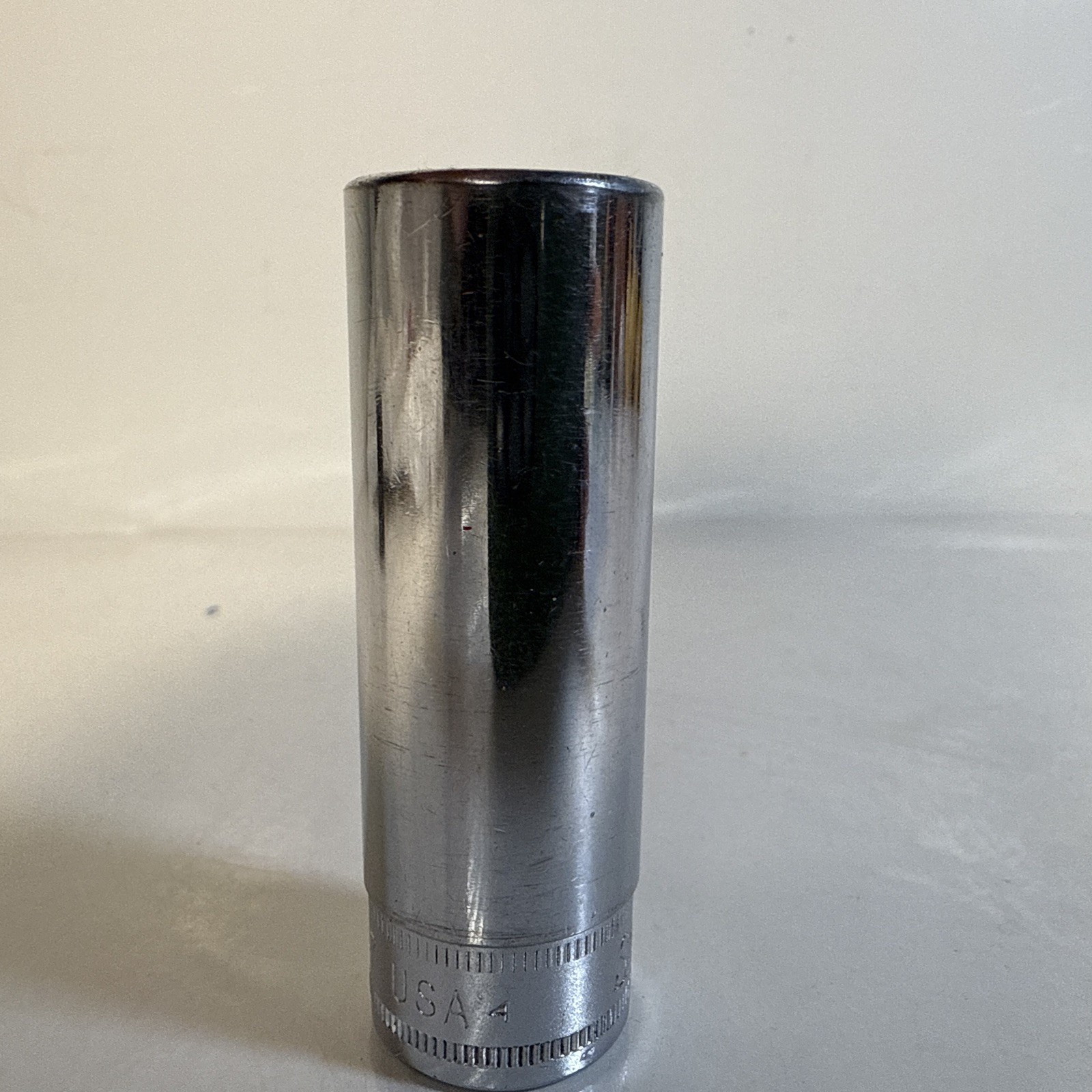 Snap On Tools SFSM17 3/8 Dr 6Pt Metric 17mm Flank Dr Deep Chrome Socket USA 1997