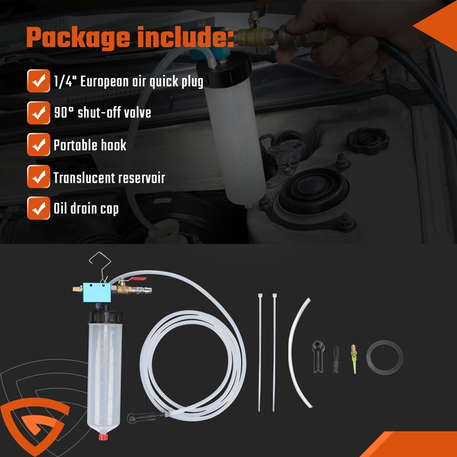 Brake Clutch Bleeder Tool Kit Vacuum Pump for Power Steering Oil Change 300ml