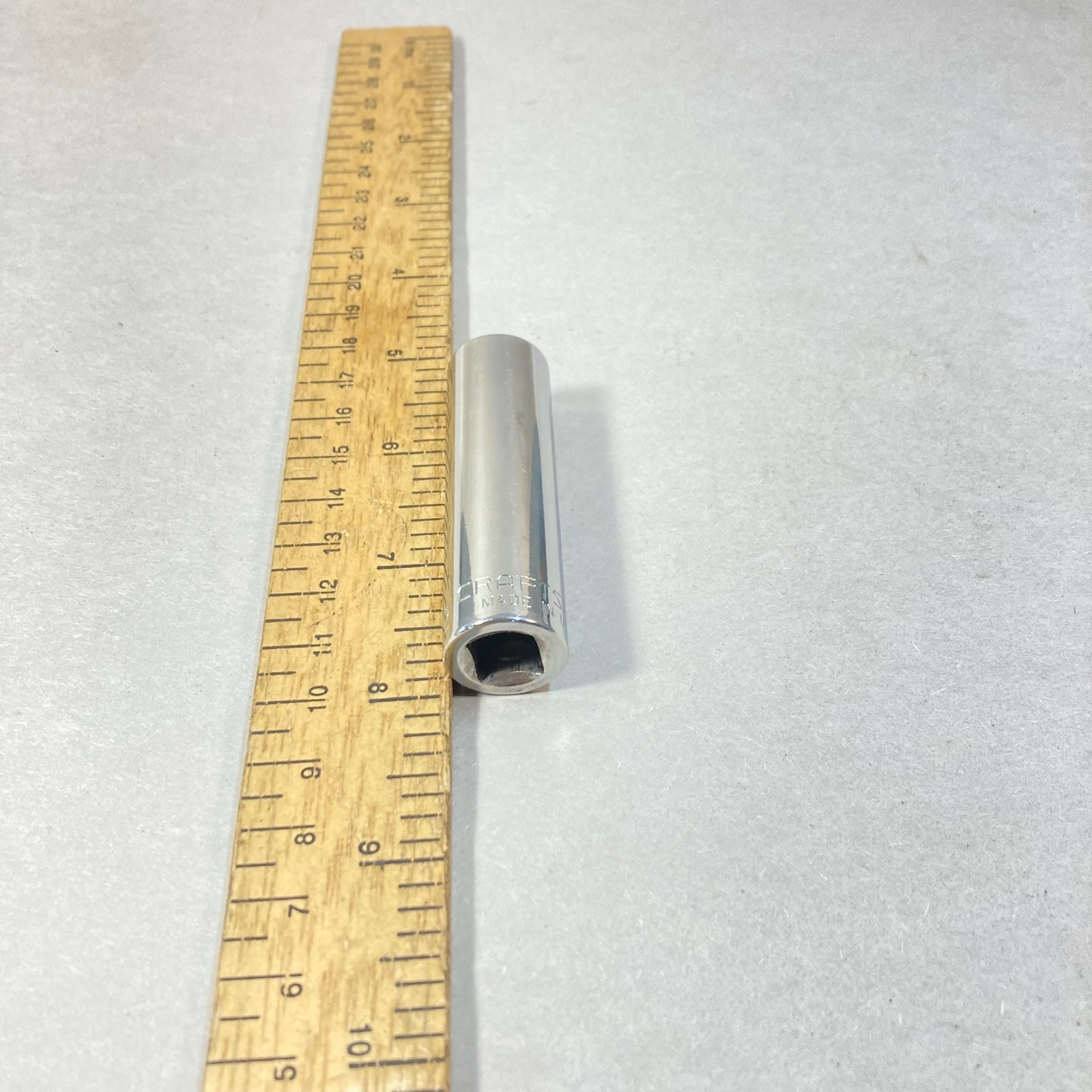 Craftsman 1/2″ Socket Deep Well 3/8″ Drive 12 Point SAE -G- #43312 USA