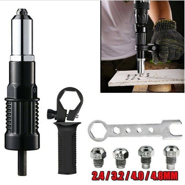 Electric Rivet Nut Gun Cordless Drill Pop Adapter Riveting Riveter Insert Tool