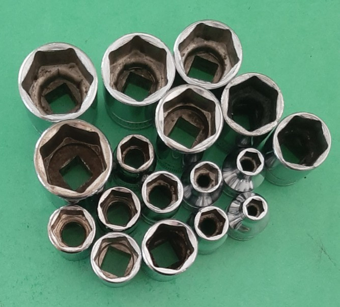 Snap-on Tools Metric 6pt Point 3/8″ Drive Chrome Shallow Socket Set 6mm to 22mm