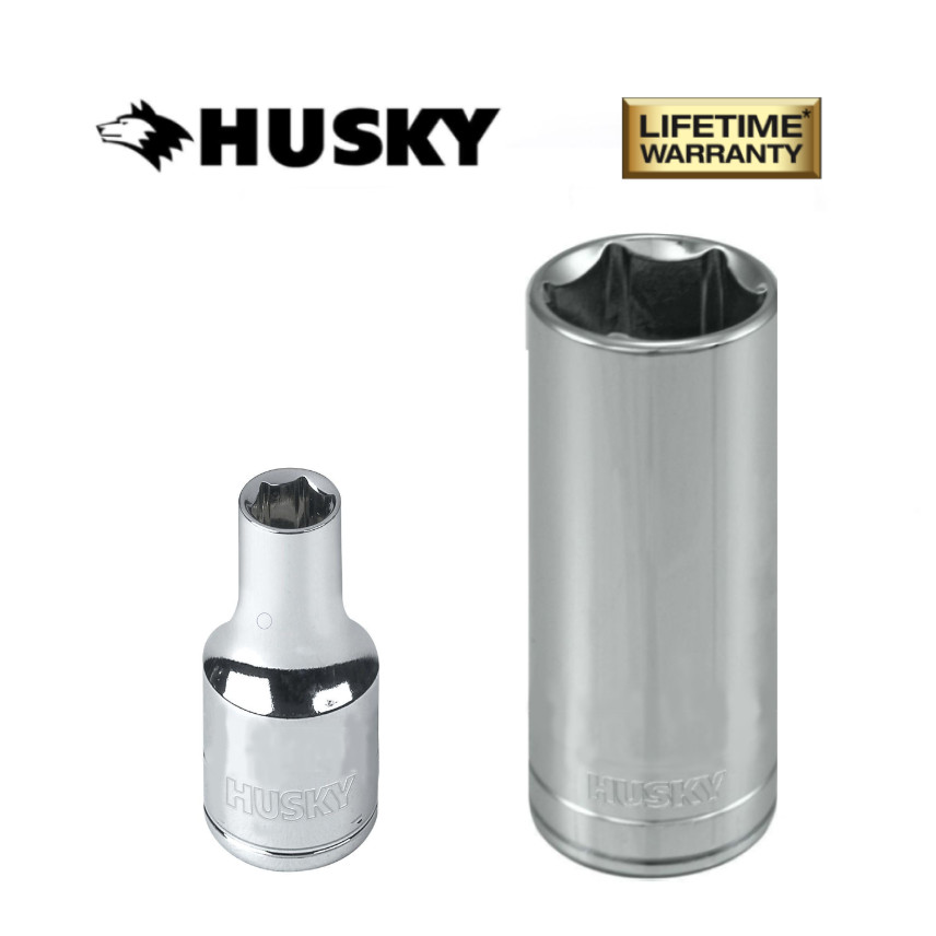 Husky Socket 1/4″, 3/8″, 1/2″ Drive -6/12 Pt Shallow / Deep SAE mm Any Size NEW