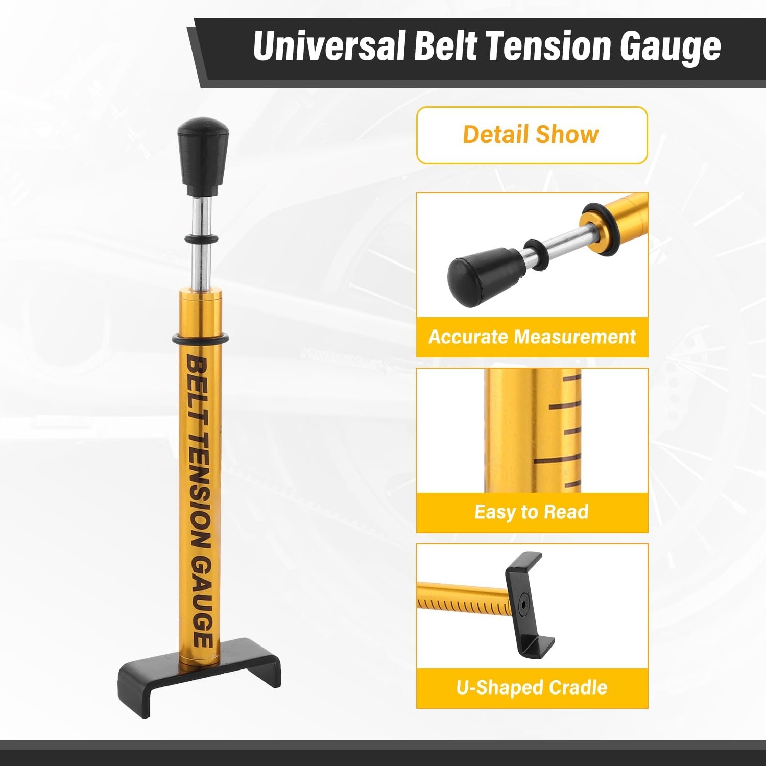 Belt Tension Gauge Adjustable 10 Lbs Universal Drive Belt Tensioner Tool