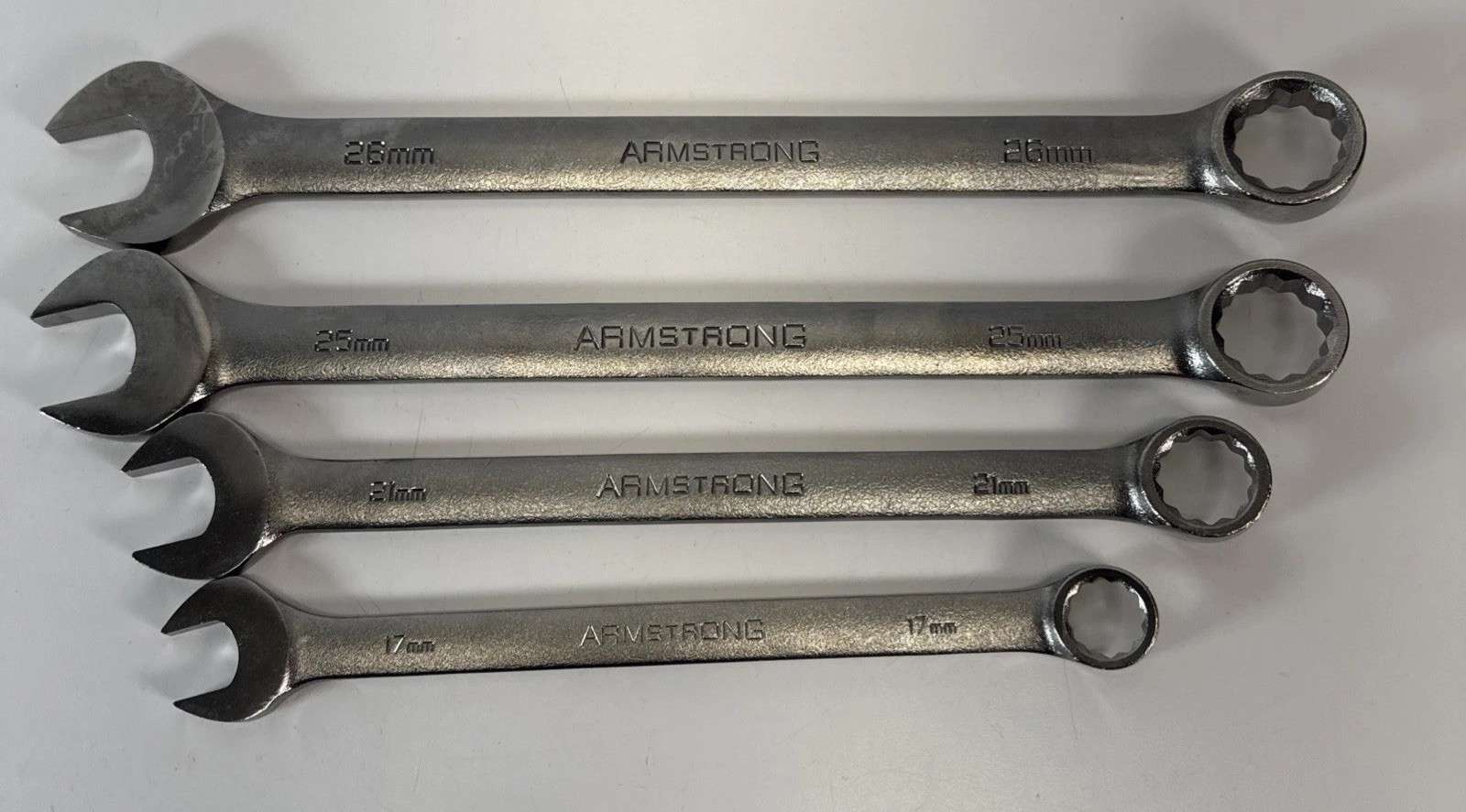 Armstrong USA Metric Combination Wrench Lot 17mm 21mm 25mm 26mm
