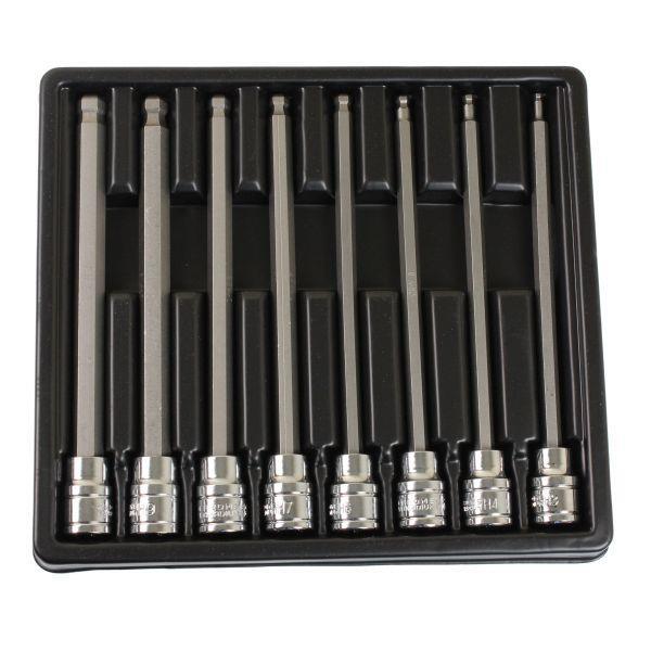 US PRO 8pc 3/8″ Long Ball End Hex Allen Bit Key Sockets 3mm – 10mm 1495