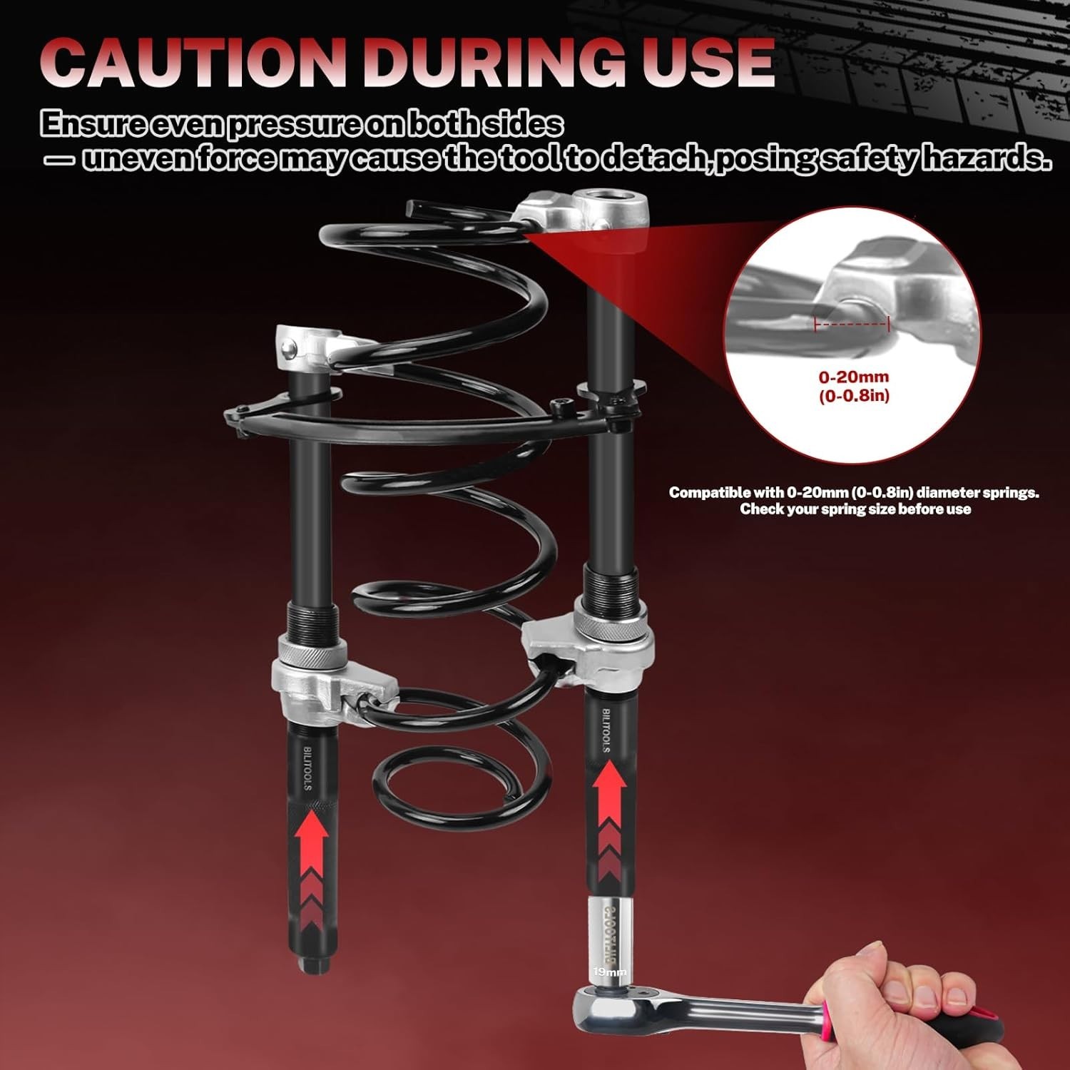 Reliable Macpherson Strut Spring Compressor Tool Set – Double Retention Safety
