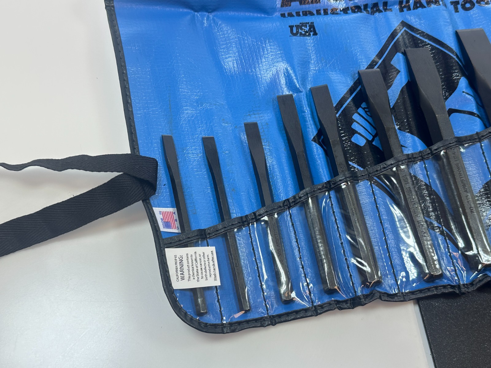 NEW Armstrong Tools USA 70-563 10pc Cold Chisel Set in Kit Bag (Discontinued)