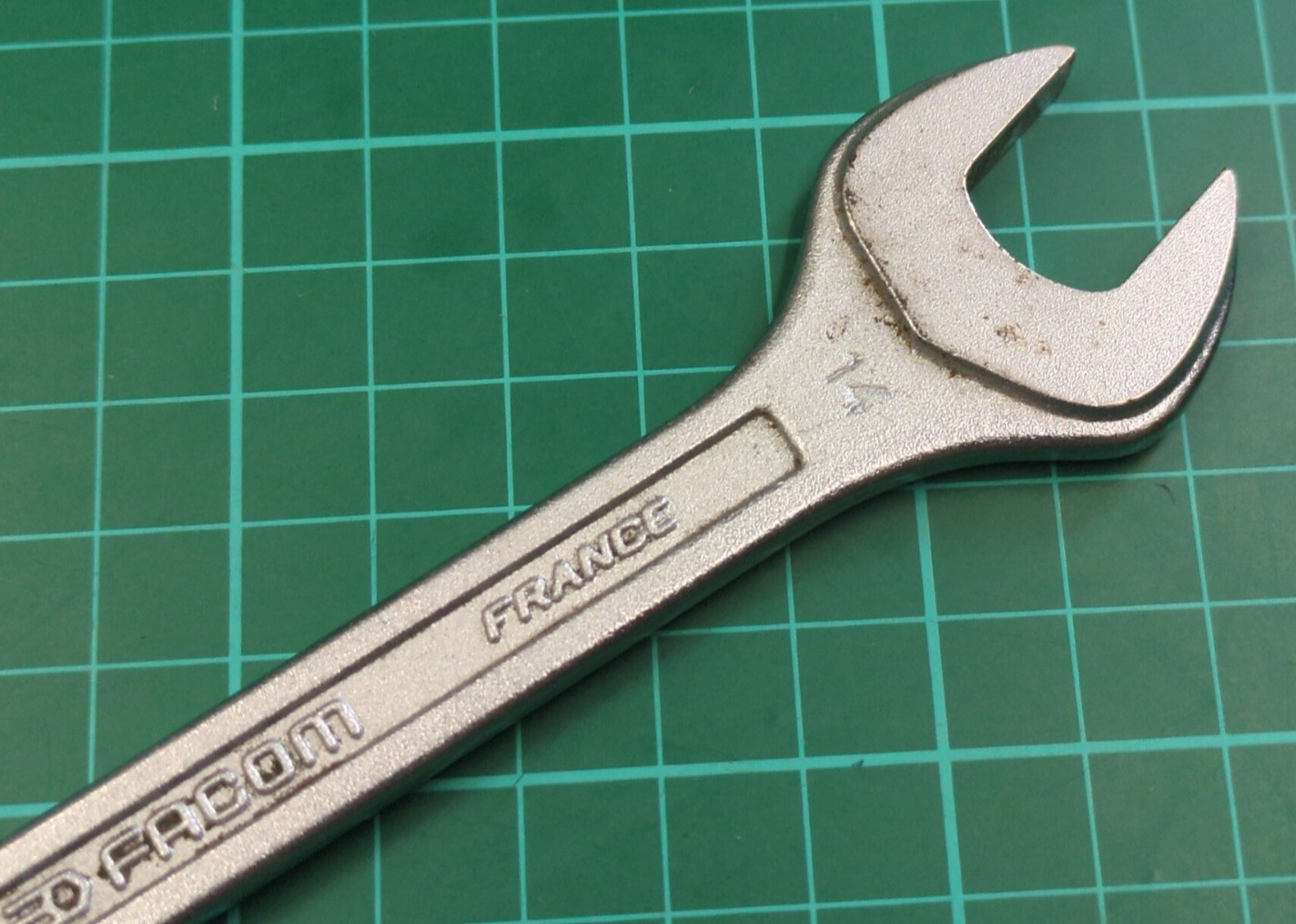 Vintage Facom No44 Vanachrome 14mm X 15mm Open Ended Spanner / Wrench France