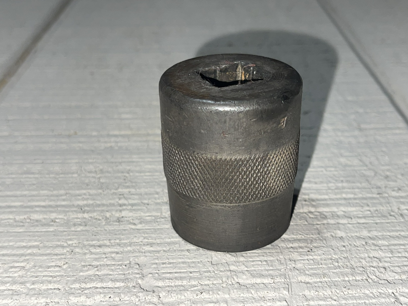 Vintage Snap On 1 1/8” 6 Point 5/8” Drive Knurled Socket. Vintage Snap On Tools