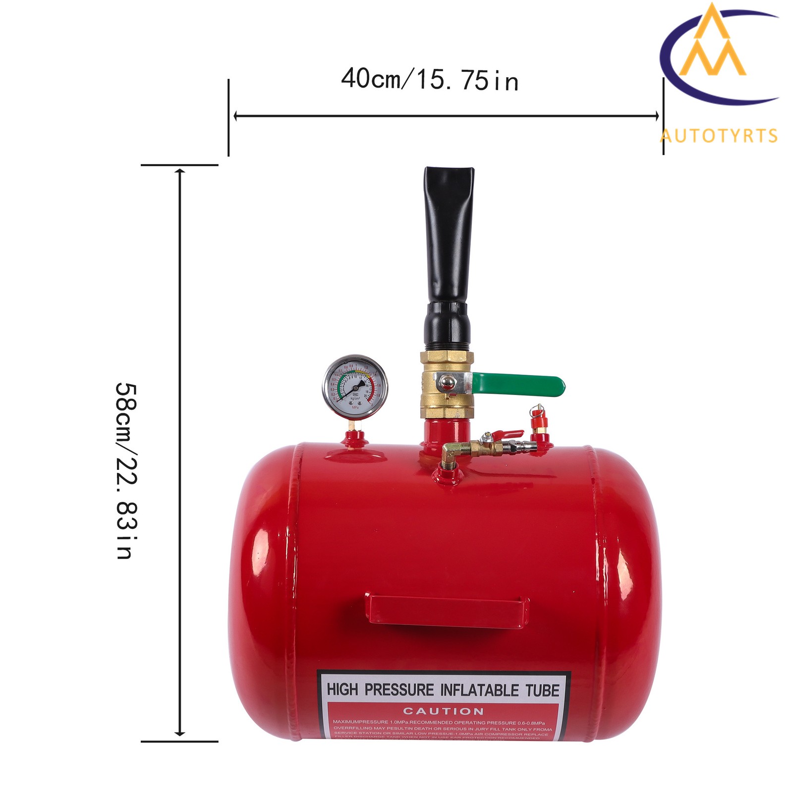 7.5 Gallon Air Tire Bead Seater Blaster Tool Seating Inflator For Truck ATV