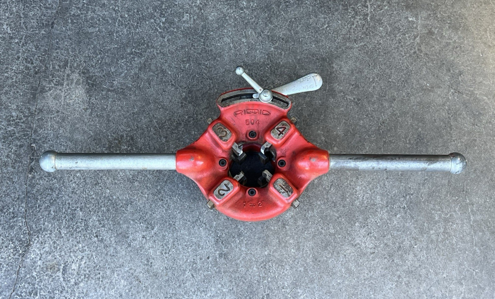 RIDGID 504 Quick Opening 1″ – 2″ NPT Manual Pipe Threading Threader Die Tool USA