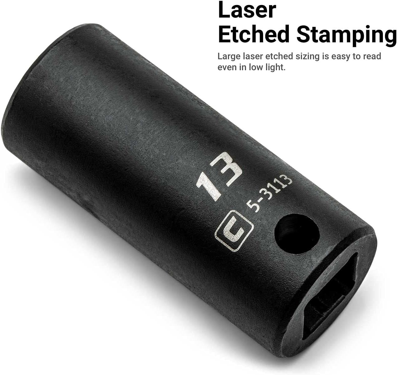 3/8 in. Drive Semi-Deep Impact Sockets Set, Metric, 8 to 22 mm 15-Piece