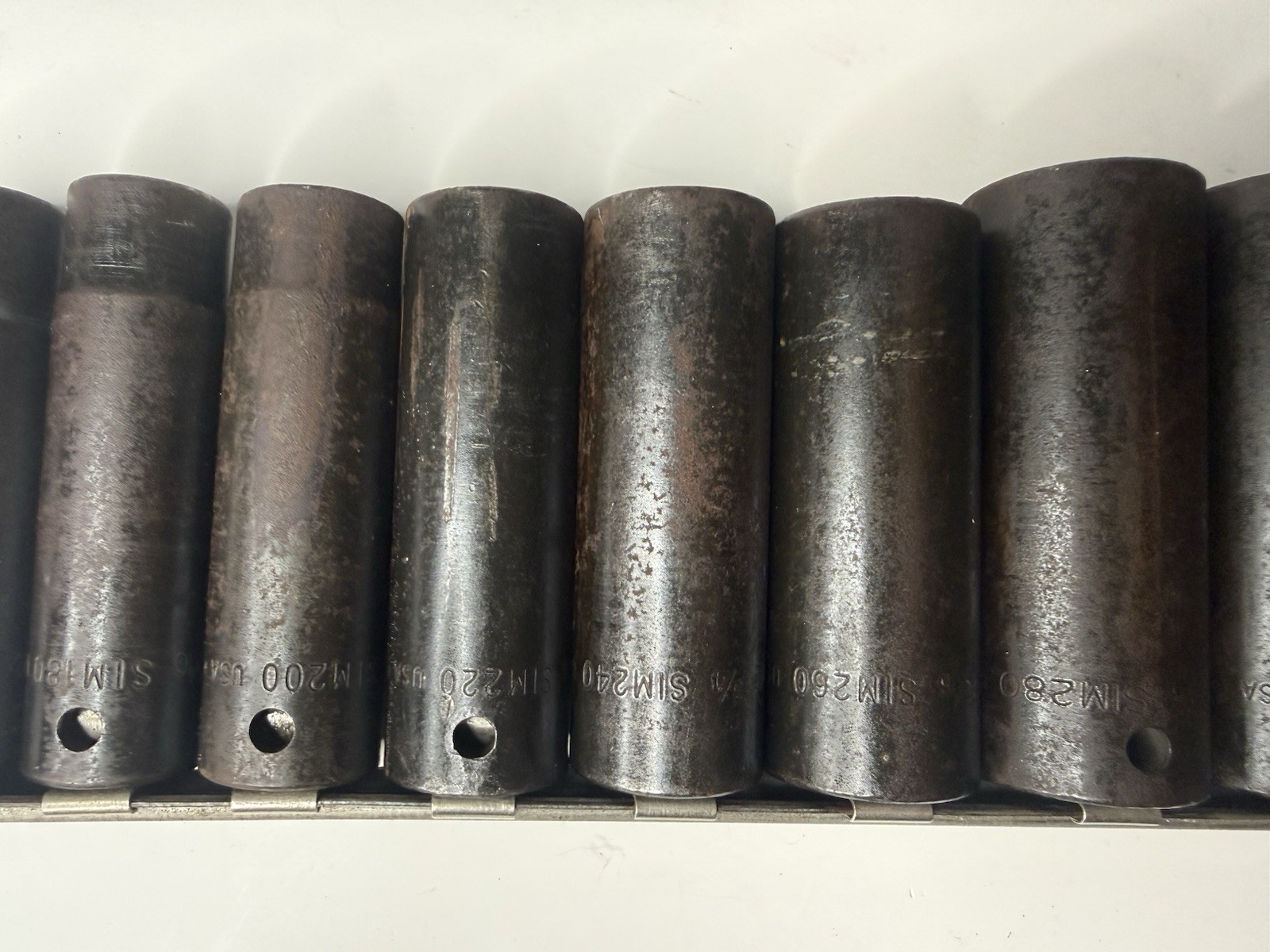 SNAP ON 1/2 Drive 6 Point Deep Impact Sockets SIM160-SIM320 1/2”-1” 9 Pcs SAE