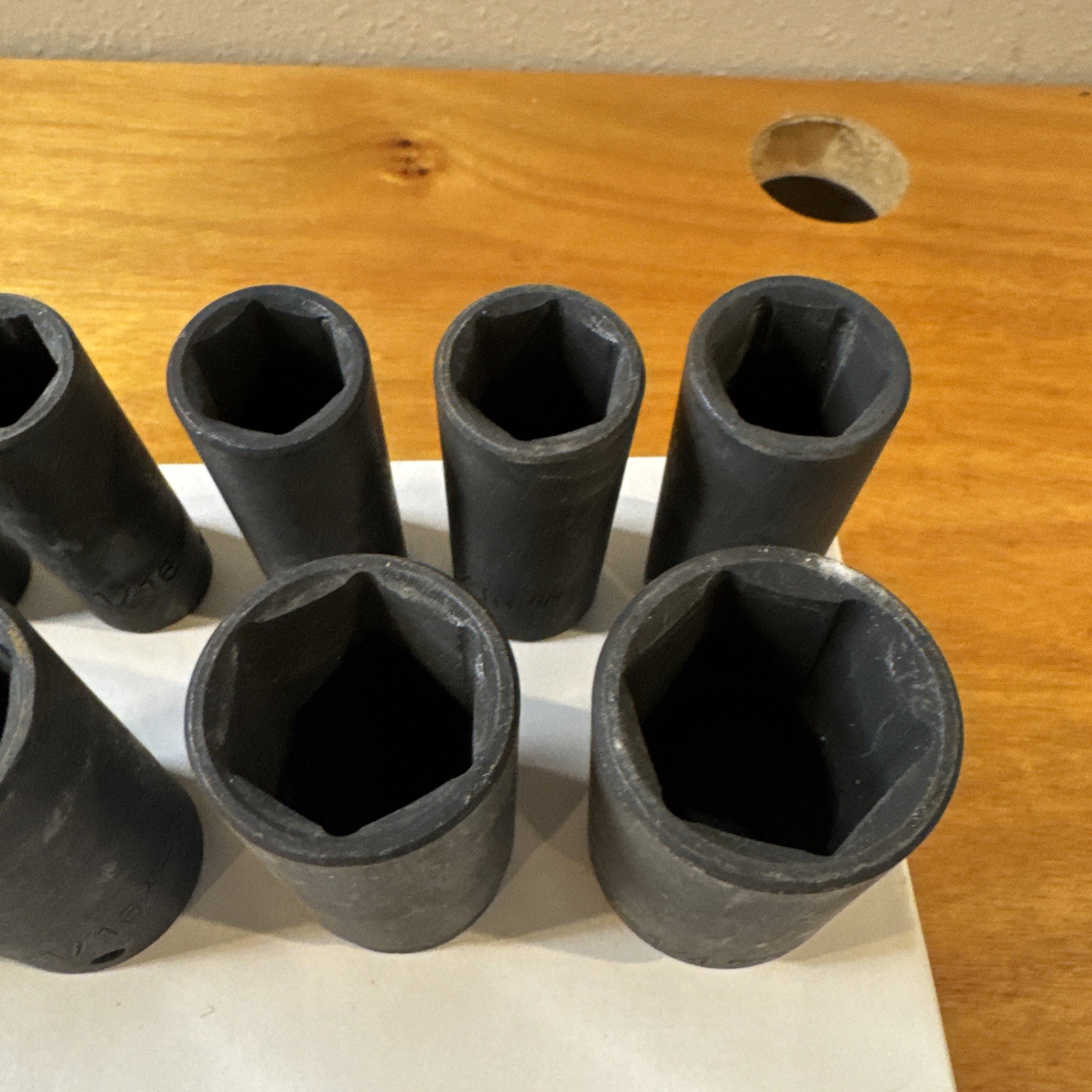 12 Pcs Pittsburgh Impact Socket Set 1/2″ Drive 7/16 to 1-1/4″ 6 Point Great Cond
