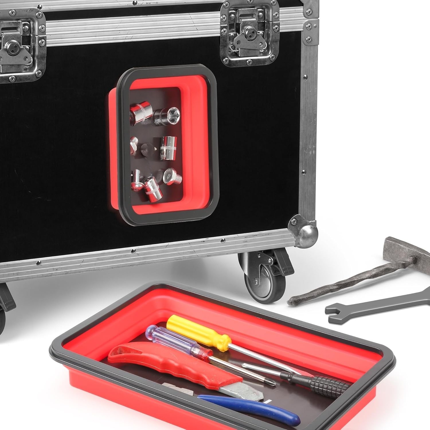 3Pcs Collapsible Magnetic Parts Tray Set with 15Lb Magnetic Pickup Pen