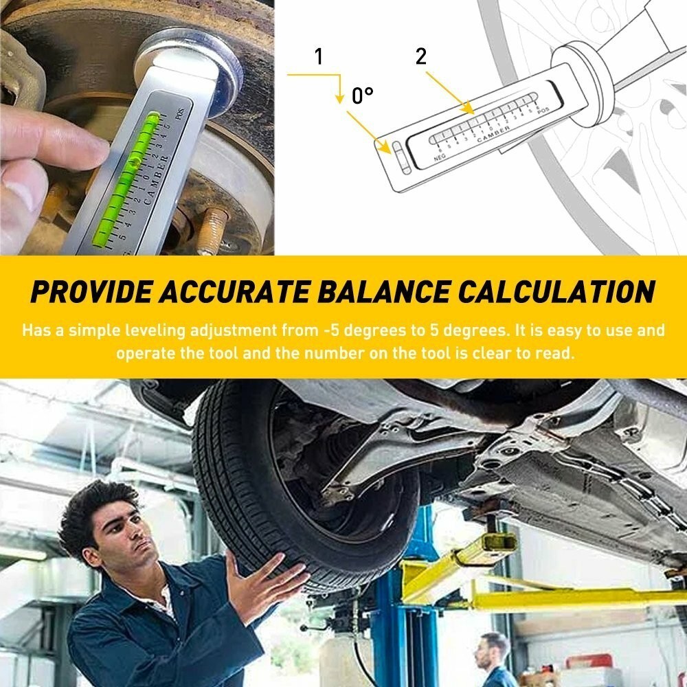 Adjustable Magnetic Gauge Tool Camber Castor Strut Wheel Alignment Truck Car New