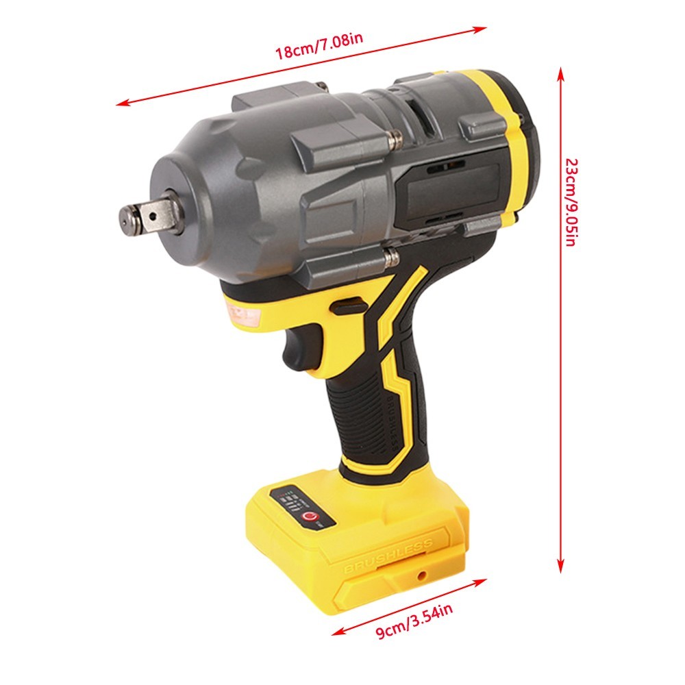 1600N.m 1/2″ M10-M24 For Dewalt XR DCB 18V 20V Battery Electric Impact Wrench
