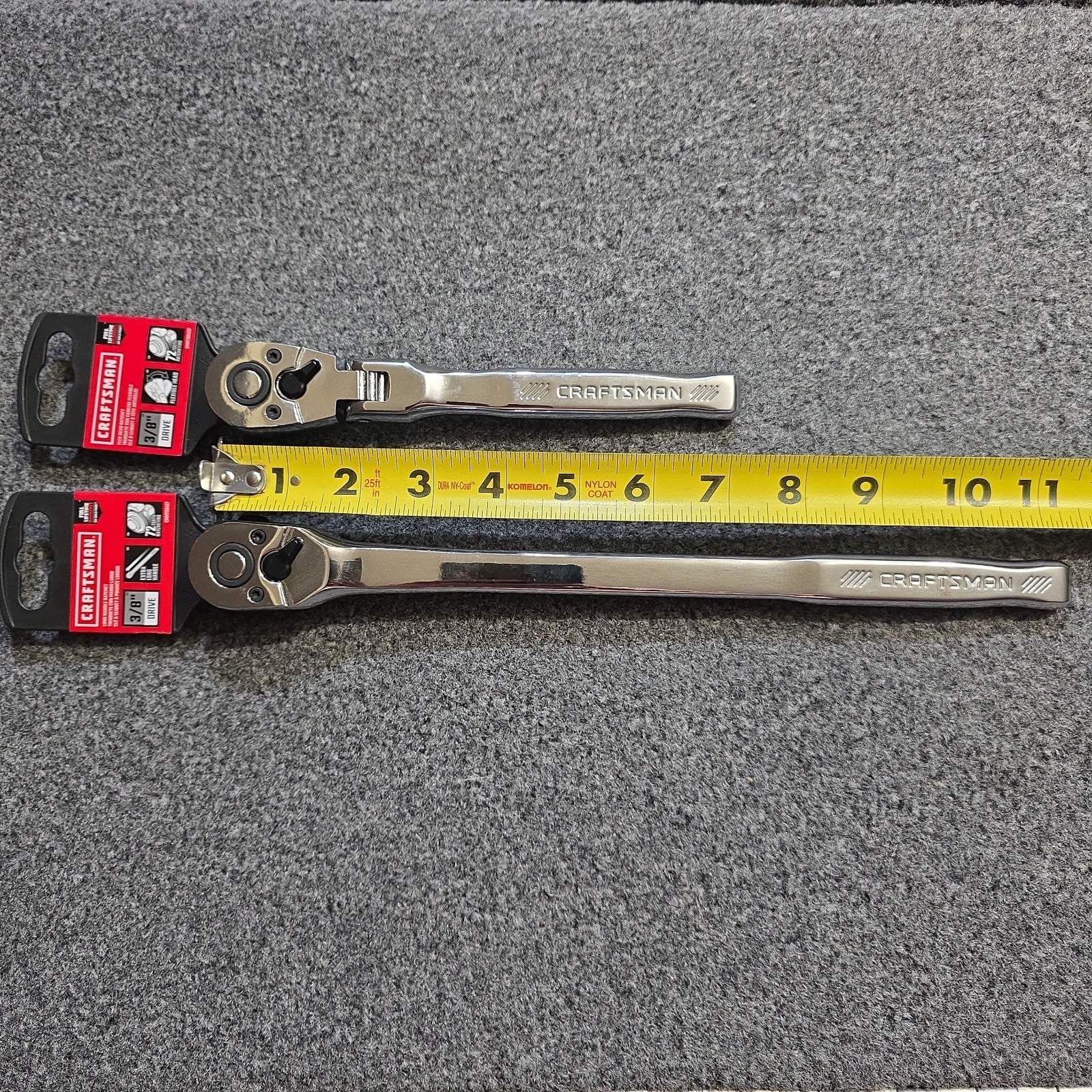 Craftsman 72 Tooth Ratchet Set 3/8″ Drive & 1 Flex Head Lot 2pc New