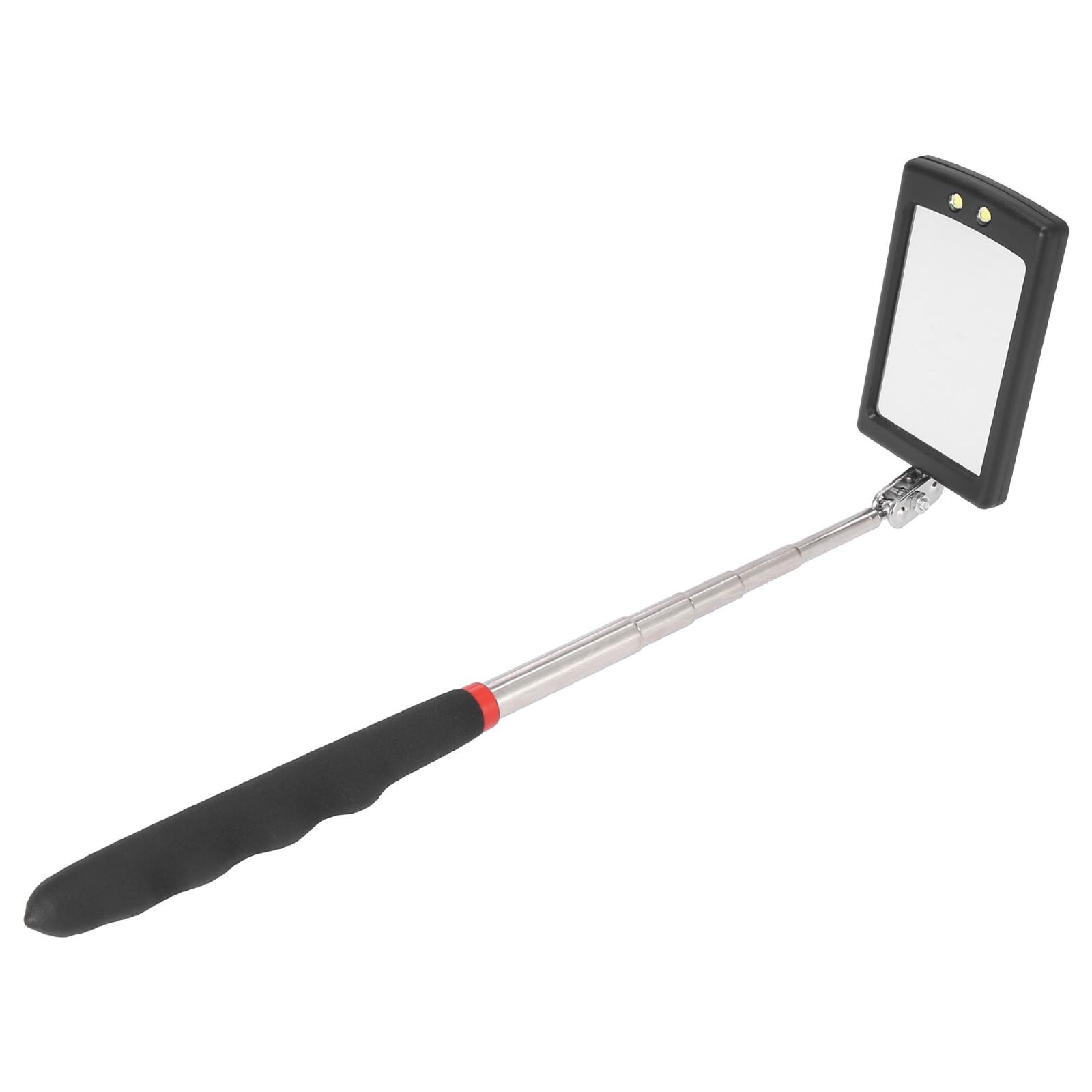 Square Telescopic Inspection Mirror Retractable Hand with White Light for Car