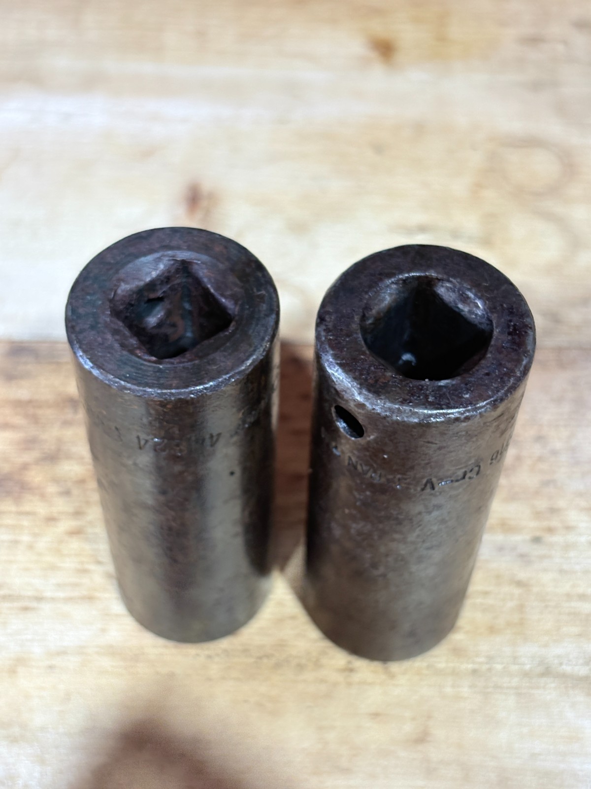 Lot of 2 – 1/2′ Drive Deep Impact Sockets 3/4″ & 13/16″ – 6 Point USA SAE True