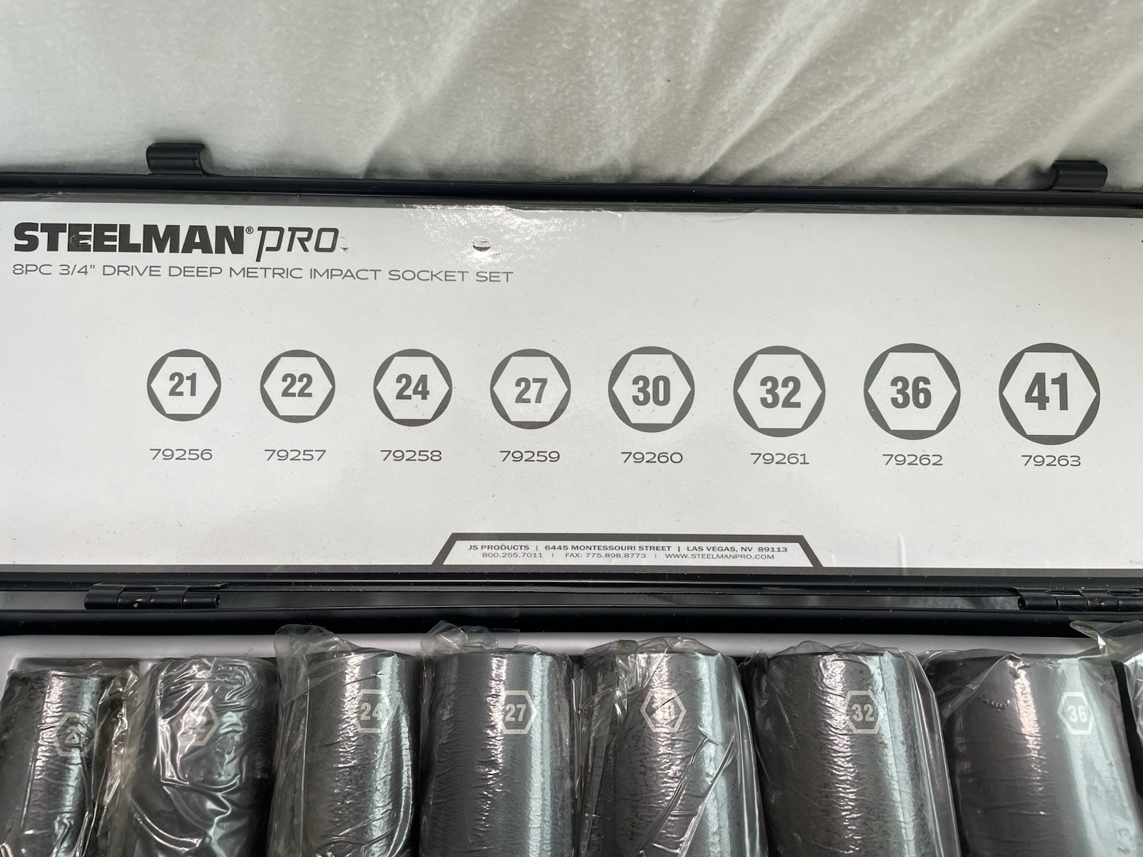 Steelman Pro 8 Piece 3/4 in. Drive Deep Impact Metric Socket Set 79255