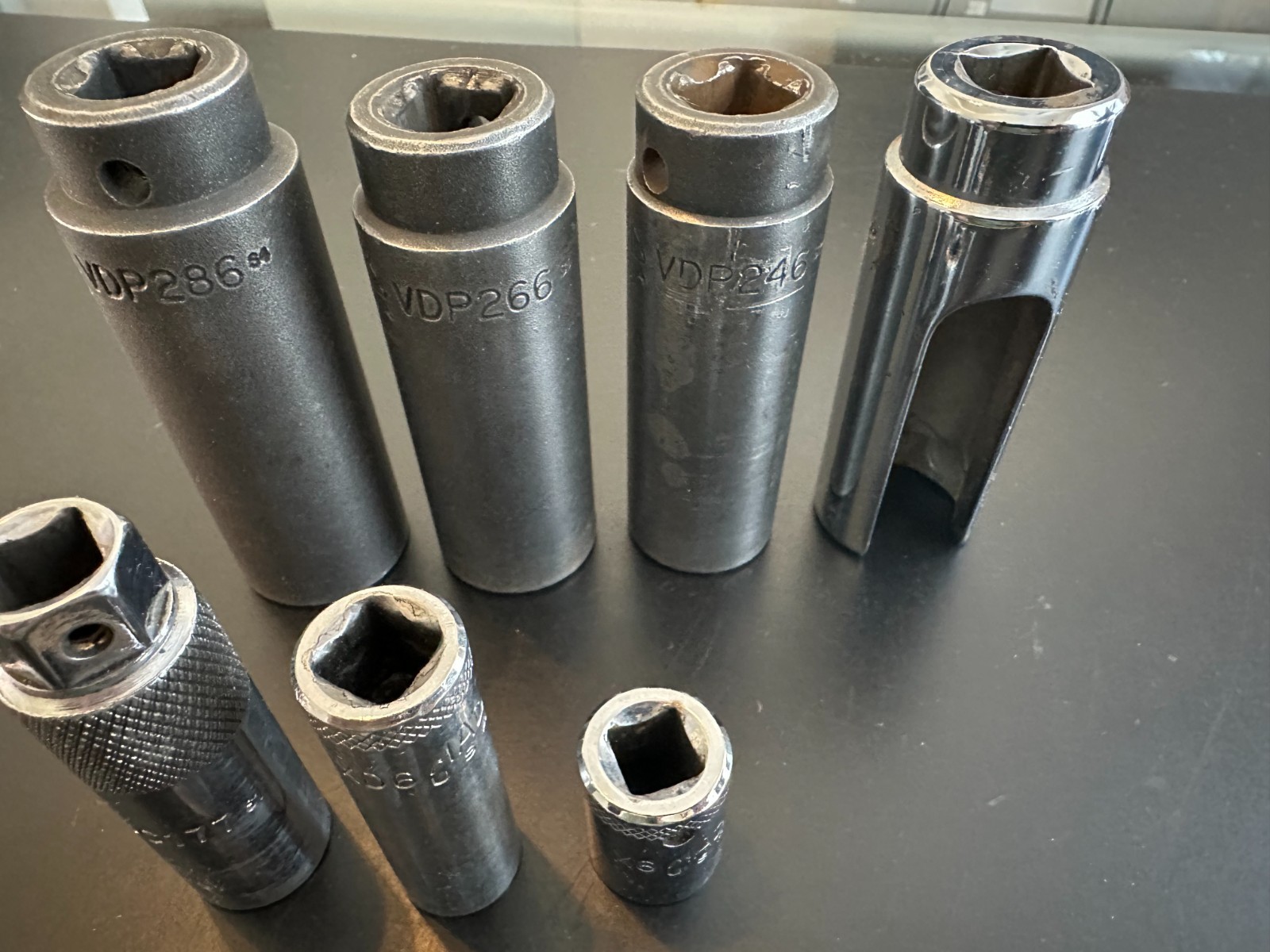 MAC Tools 3x 1/2″ Deep Impact Sockets 6 Point & 3/8″ & 1/4″ Drives LOT of 10