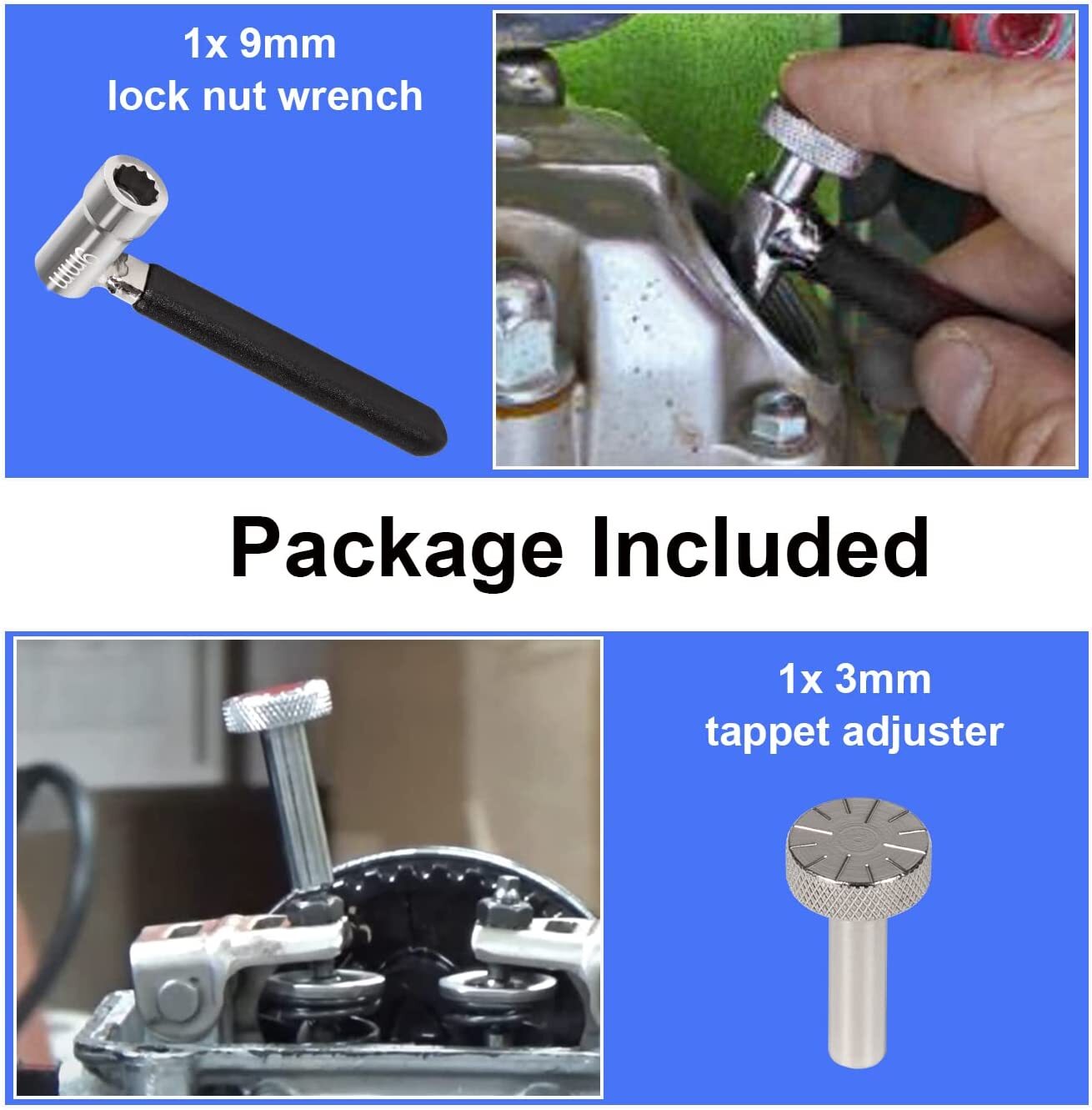 Valve Tappet Engine Adjuster Adjustment Tool for Motorcycles, ATVs & Scooter Gy6