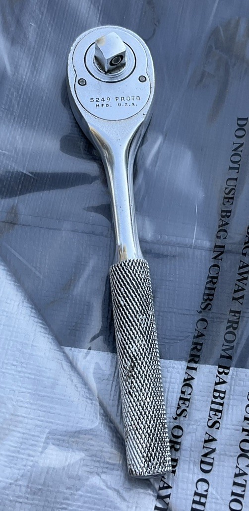 Proto 5249 3/8″ Drive 7″ Pear Head Ratchet Knurled Handle USA