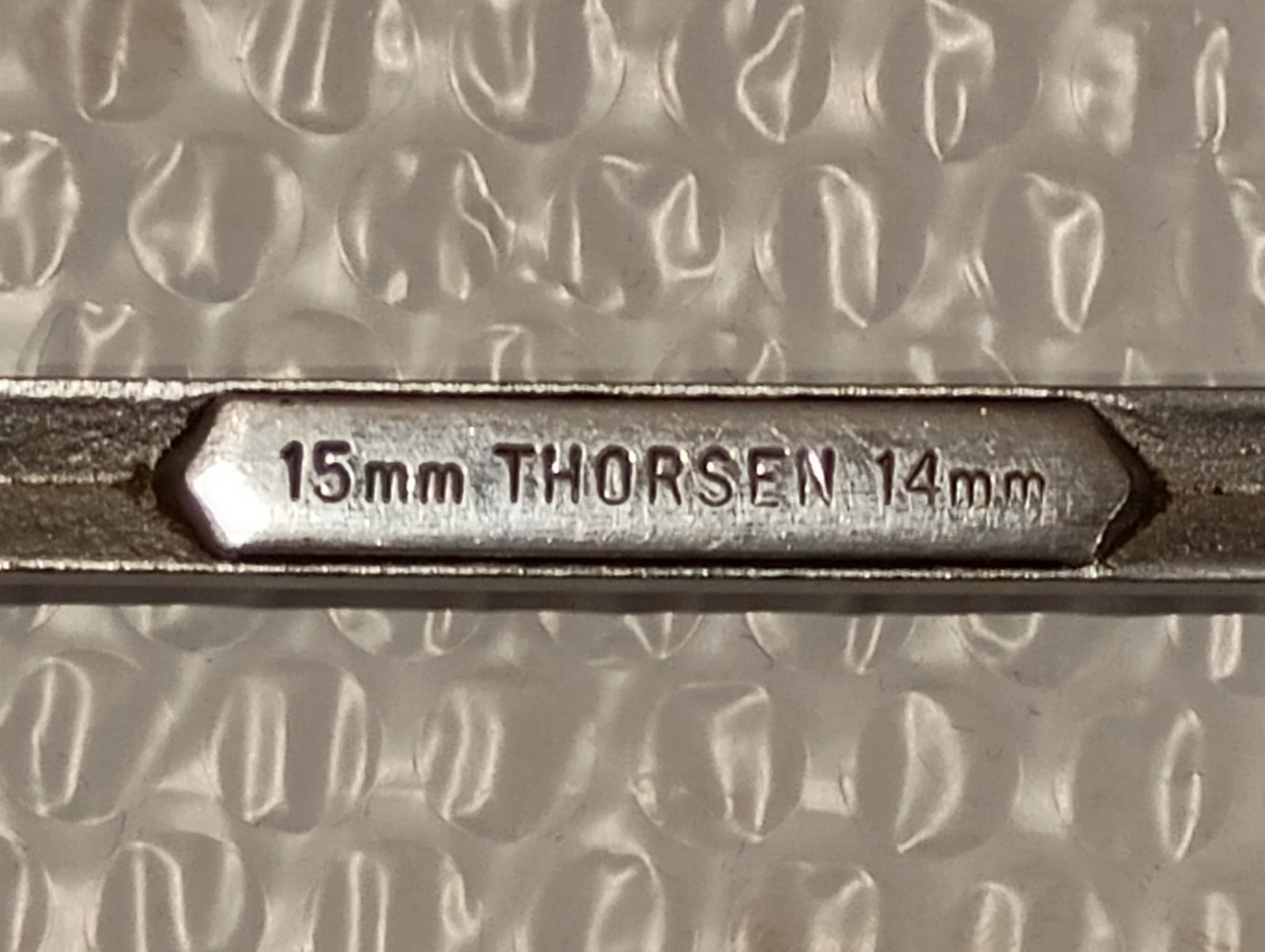 THORSEN TOOLS USA 24614, 14MM x 15MM WRENCH, DOUBLE OPEN-END, 7″ LONG.