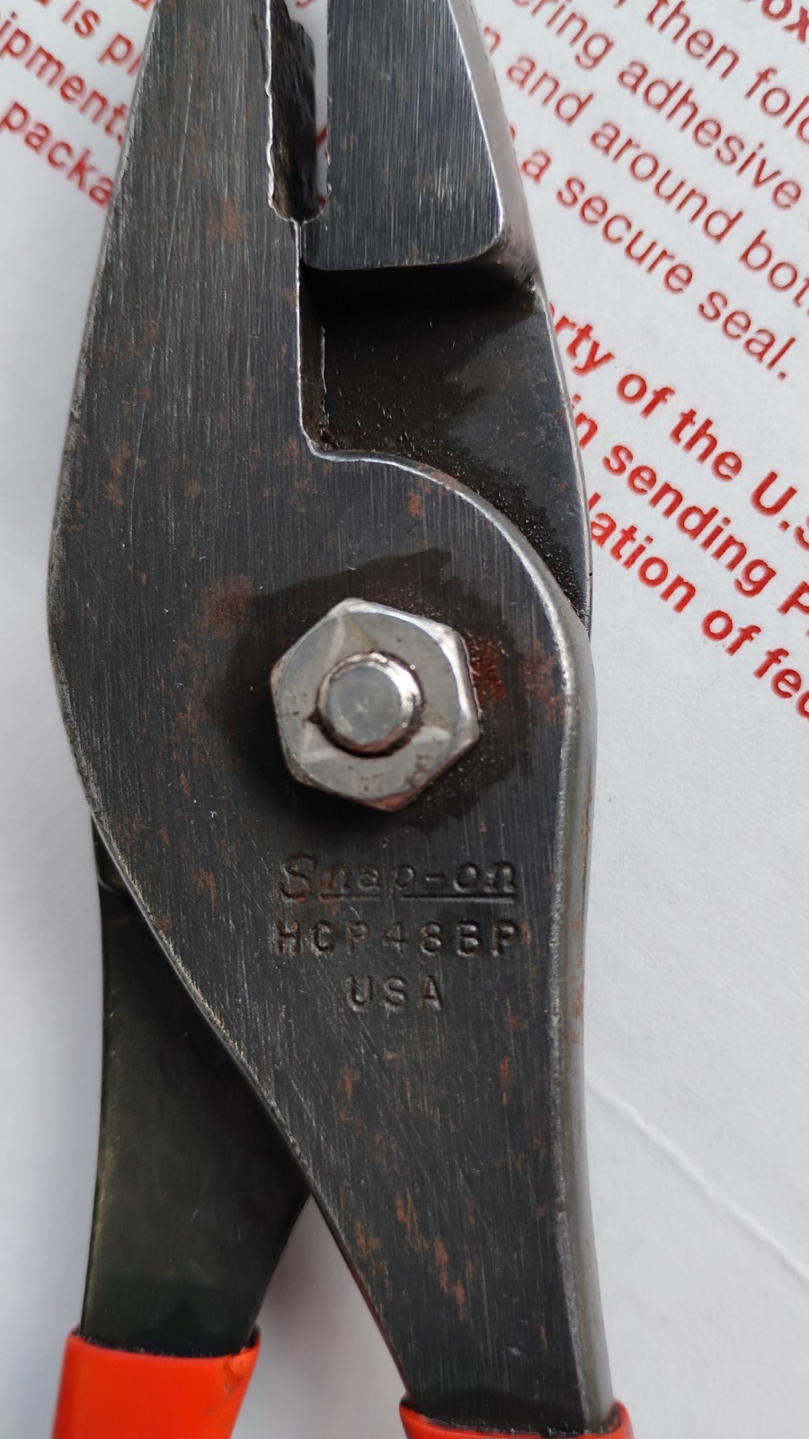 SNAP ON CONTINENTAL A65 C85 C90 O200 AIRCRAFT PLIERS FOR PUSHROD TUBE CLAMPS US