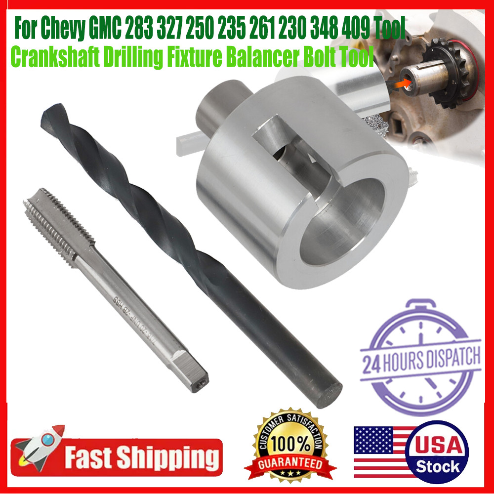 Crankshaft Drilling Fixture Balancer Bolt Tool For GMC 248 Chevy SBC 265 283 327