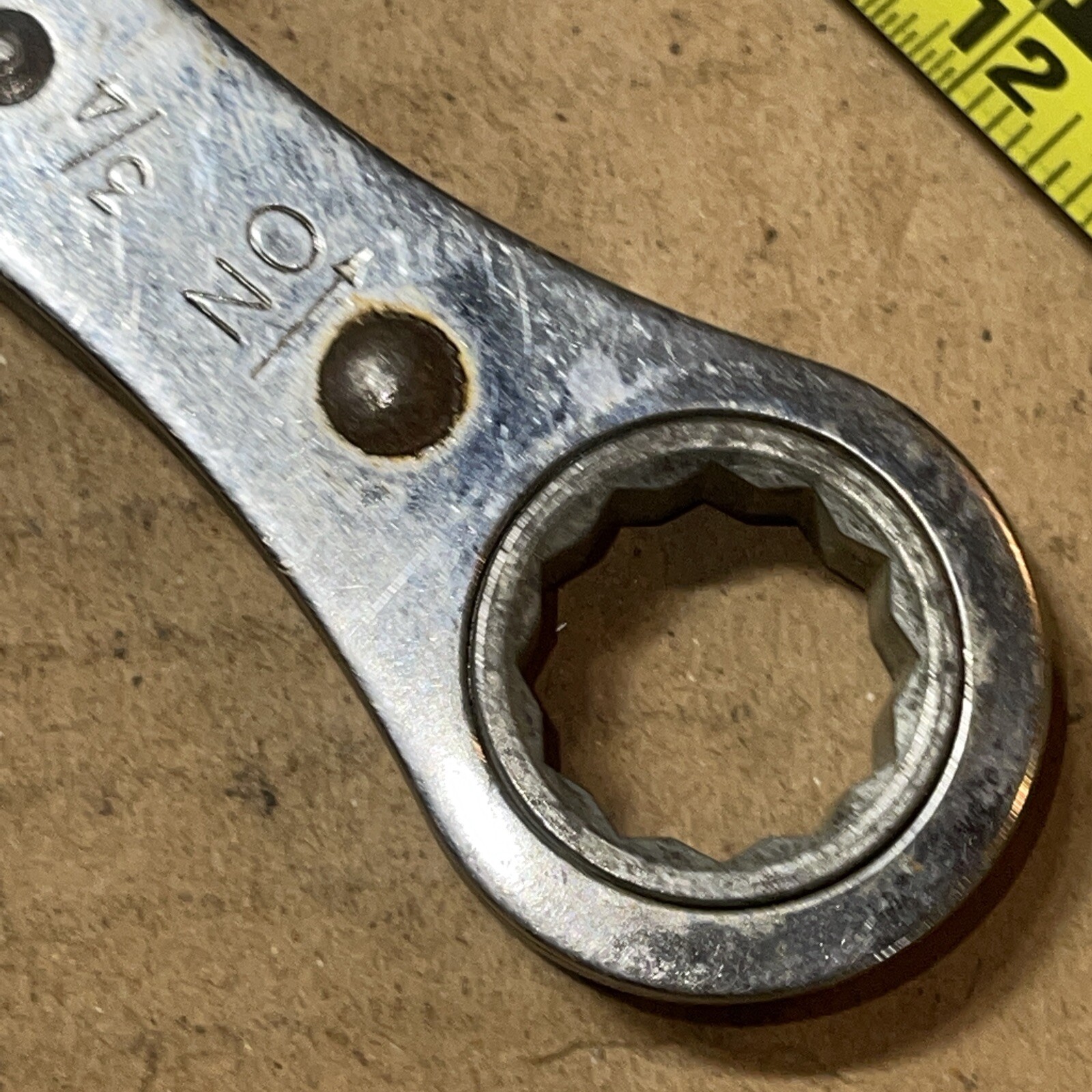 VINTAGE WILLIAMS USA RB-2024 3/4 In X 5/8 In Ratcheting Box End Wrench 12 Point