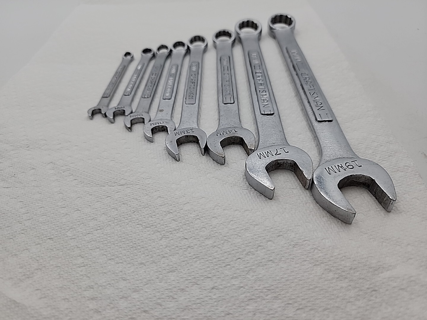 Craftsman 8pc Metric Combination Wrenches Series-V-&-VV- 19 17 14 13 10 9 8 6 MM