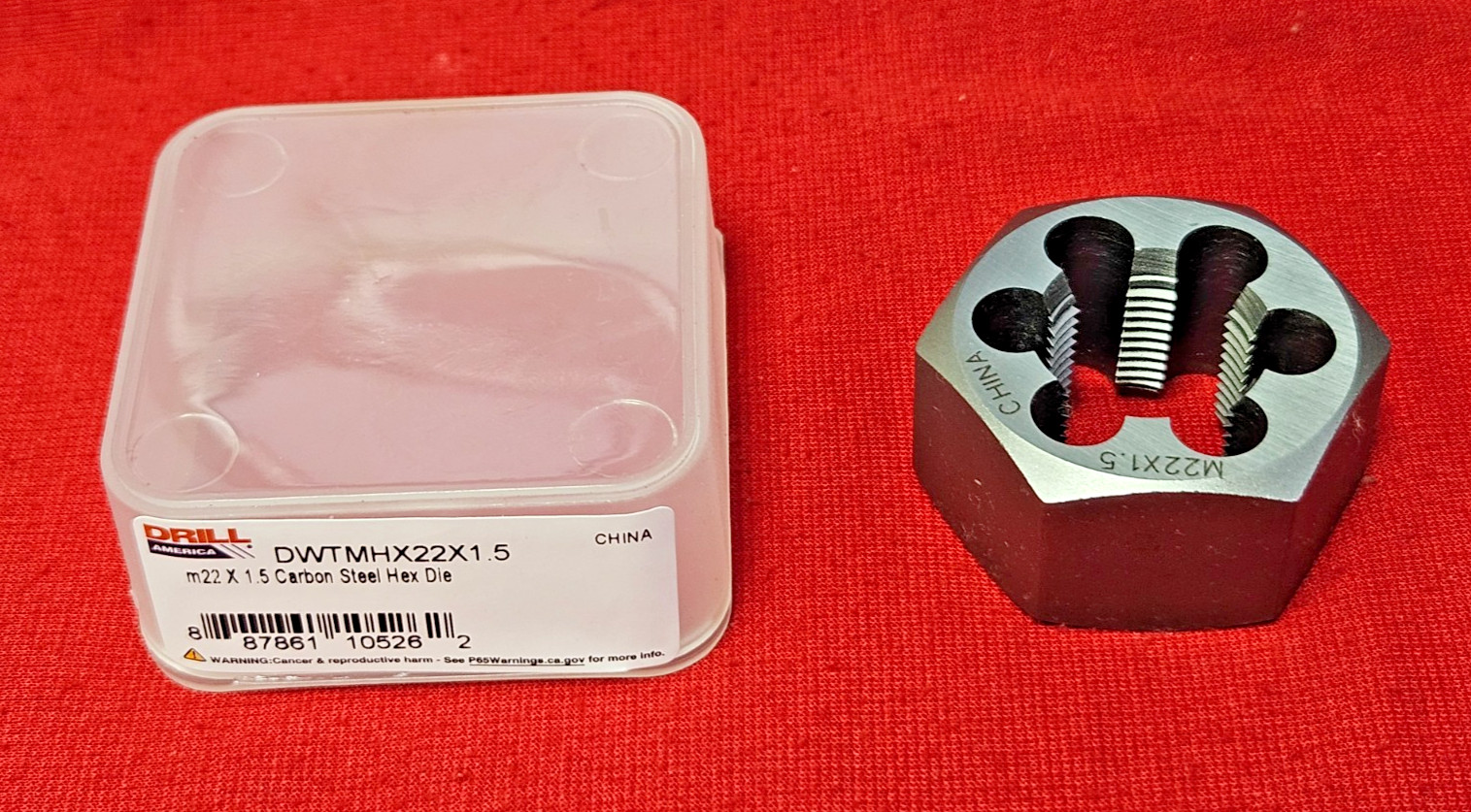 M22 X 1.5 22MM RH Metric 1.6″ Hex Rethread Die MHD70777