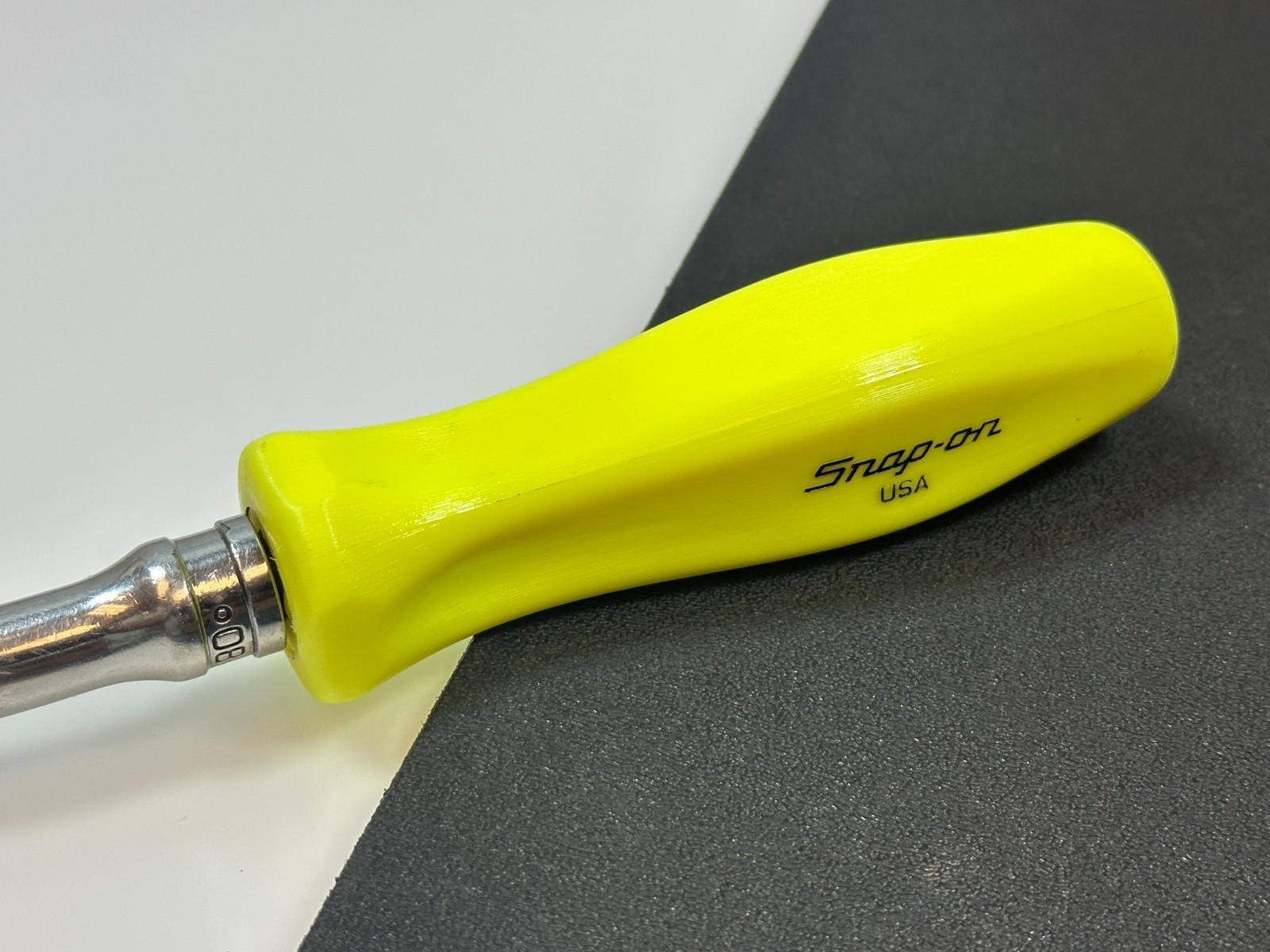 🇺🇸 Snap-on USA FHOF80 RARE 3/8” Drive Offset Flex Hi-Viz Hard Handle Ratchet