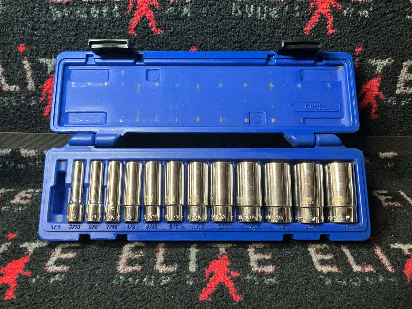 Cornwell Blue Power CBP2L 3/8” Drive SAE Deep 13 Pieces Socket Set Missing 1/4”