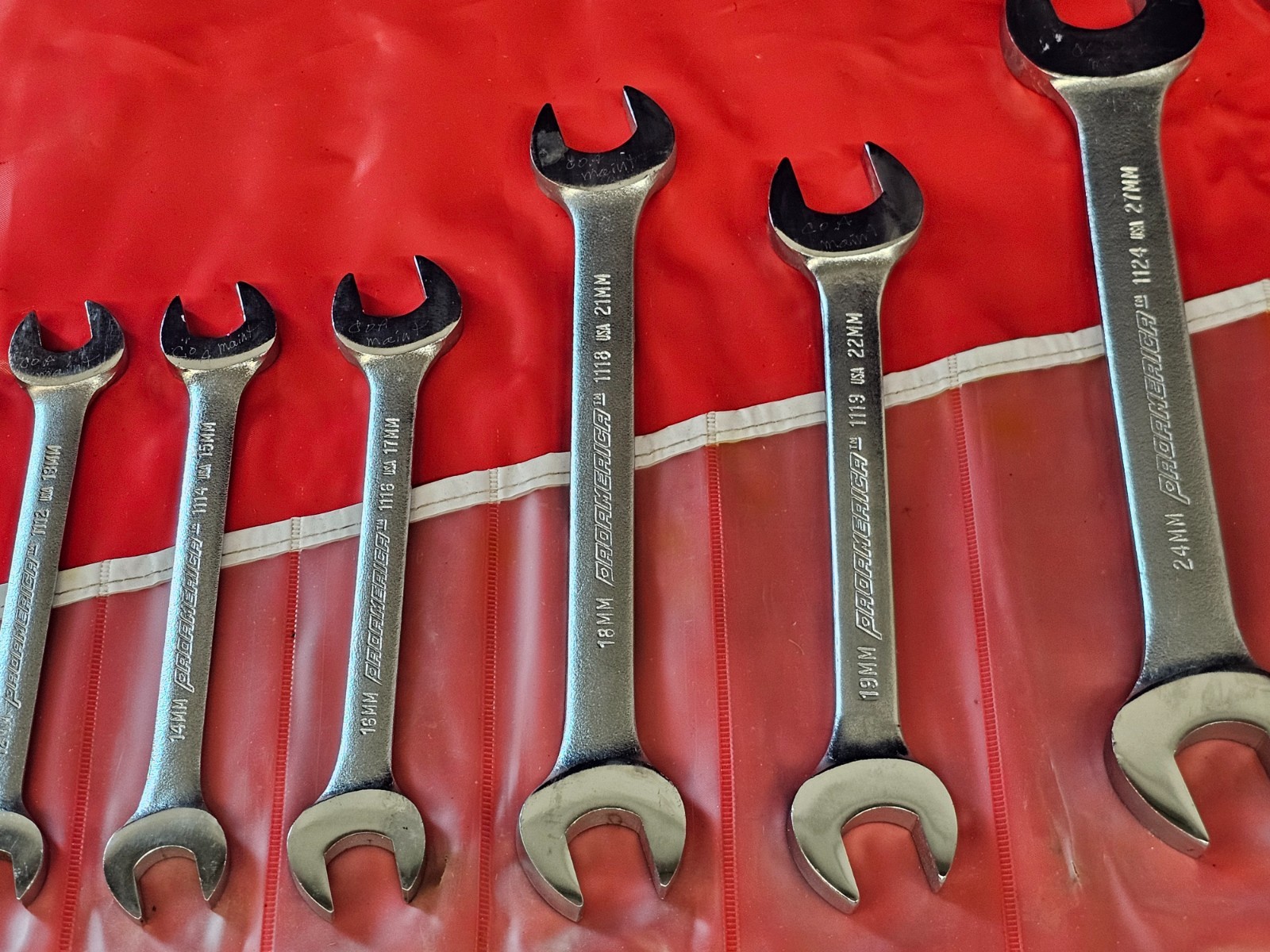 11 Pro America Double Opened Ended End Wrench Set Metric 6MM 32mm USA