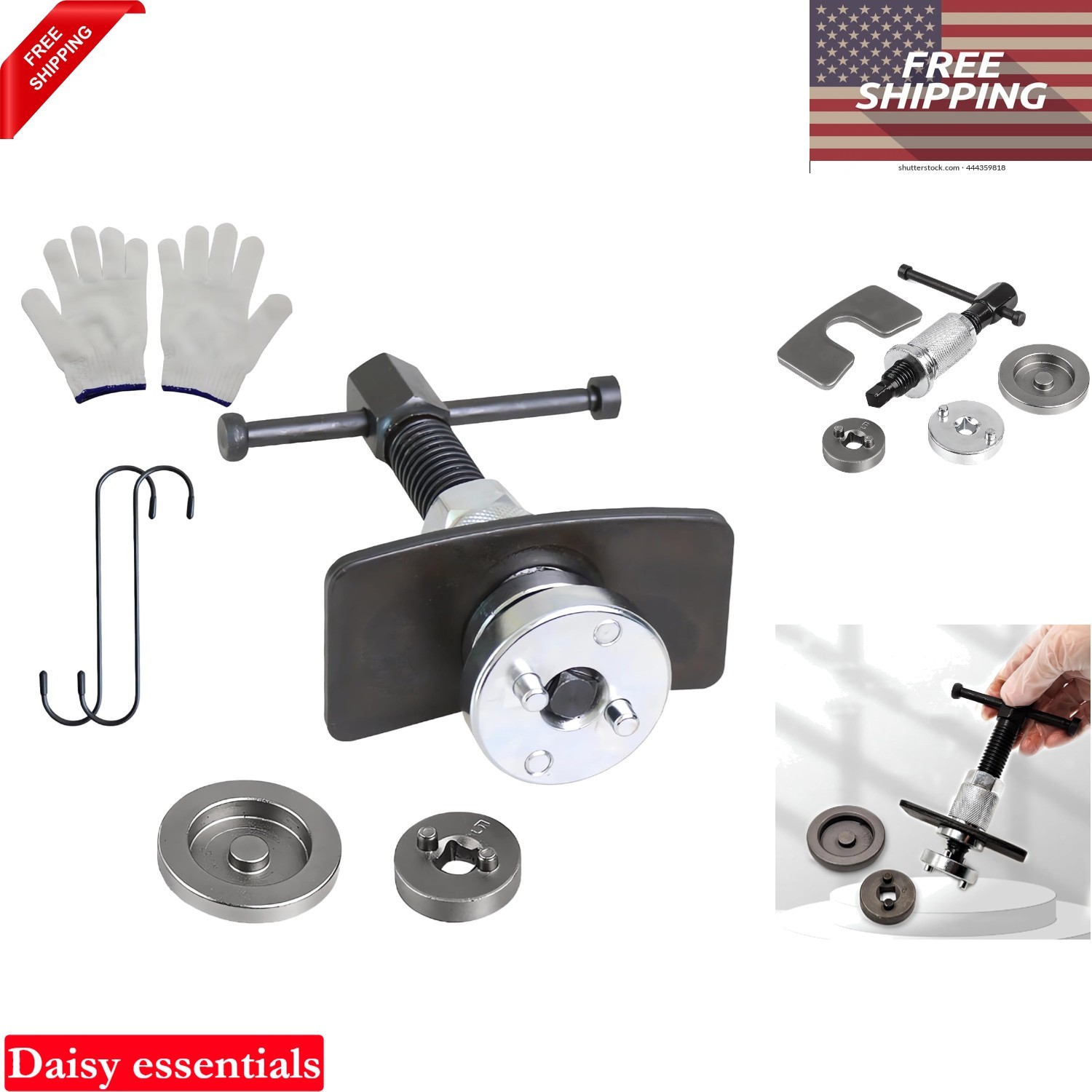 Brake Caliper Compression Tool 5-in-1 Universal Piston Rewind for Cars SUVs T…